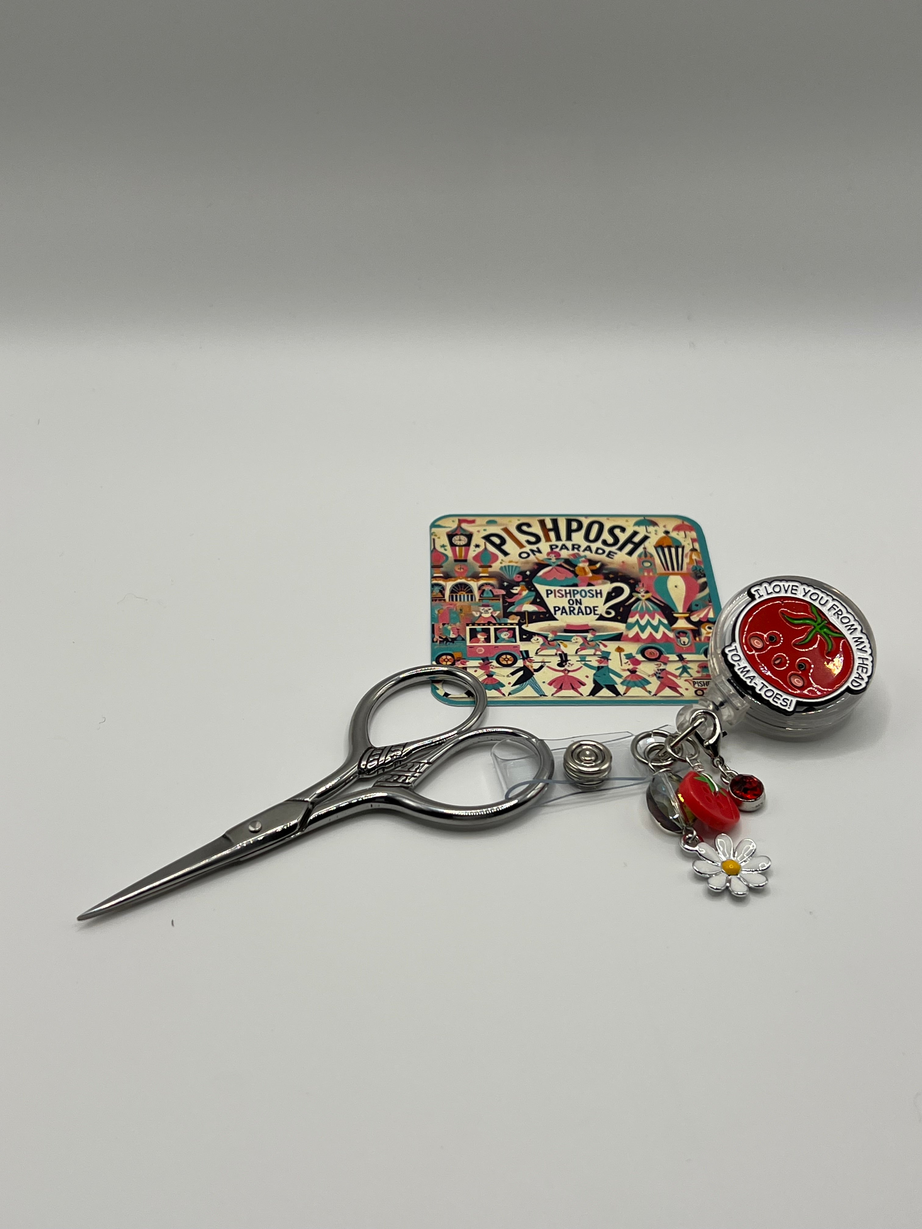 Tomato - Scissor Badge Pull