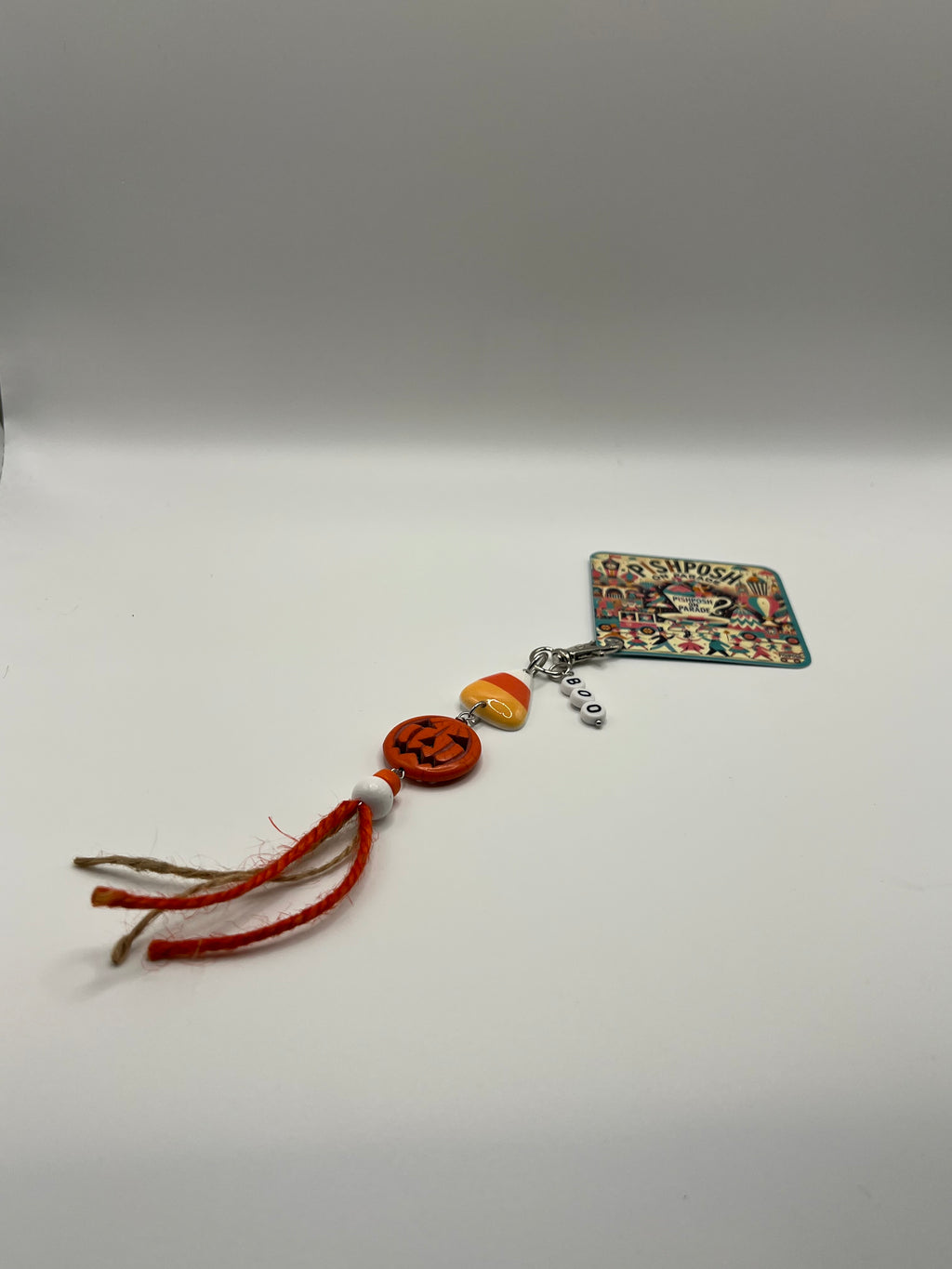 Candy Corn Boo Scissor Charm - Bag Zipper Pull