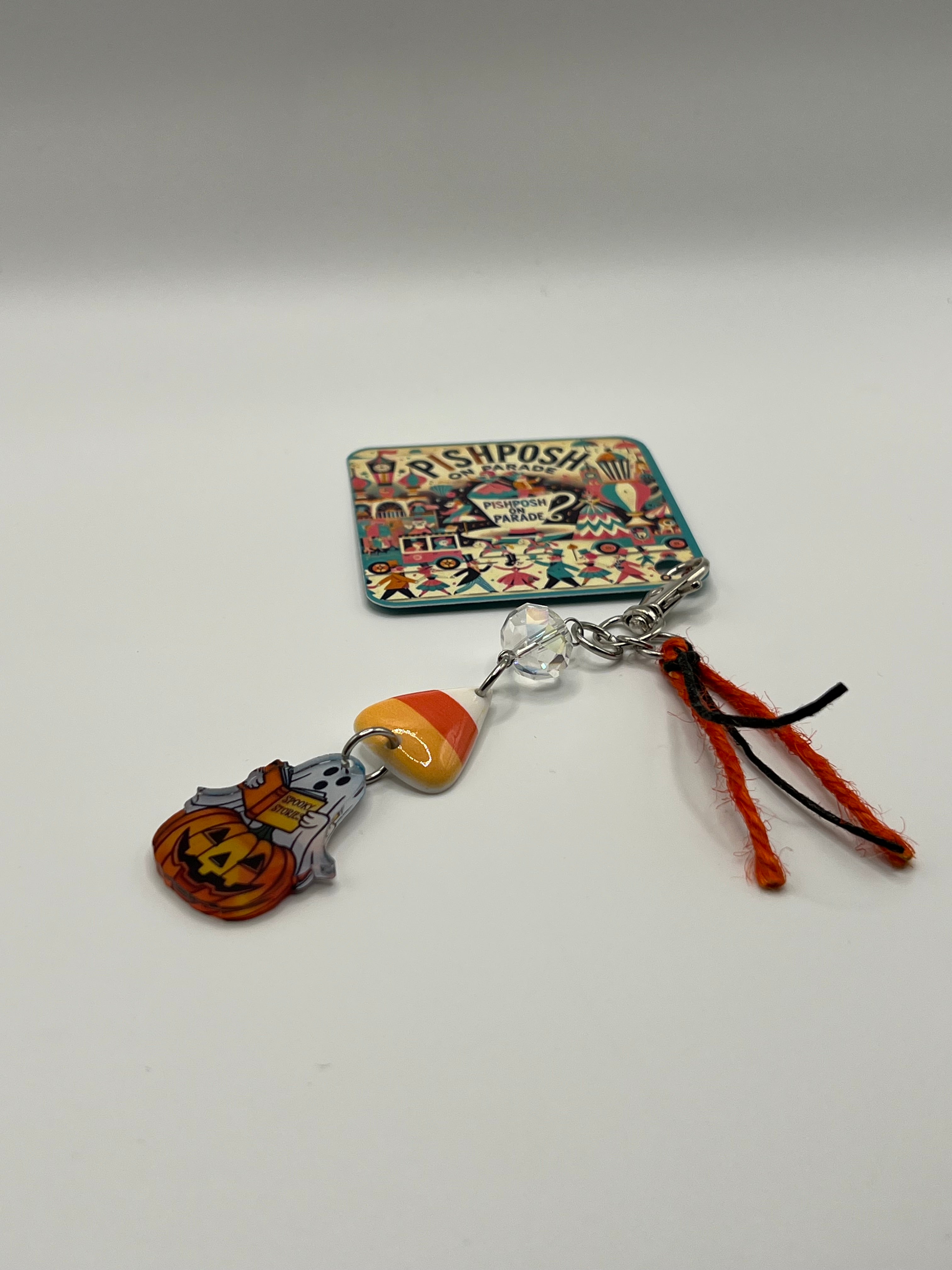 Candy Corn Ghost Story - Scissor Charm/Bag Zipper Pull