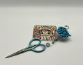 Blue swan - Scissor Badge Pull
