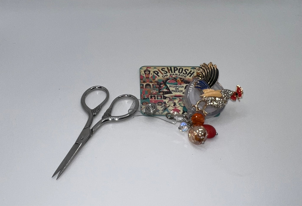 Rooster - Scissor Badge Pull