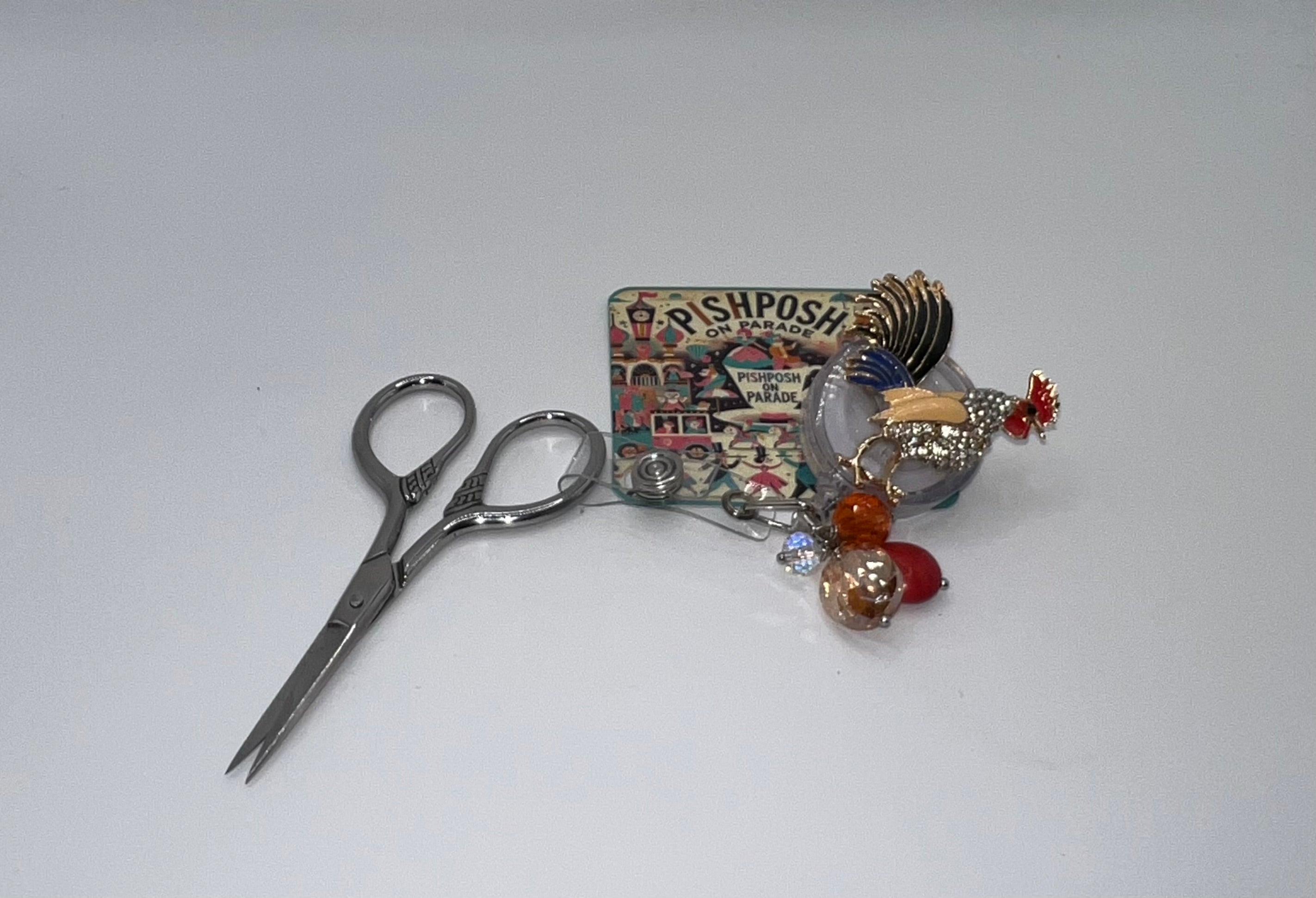 Rooster - Scissor Badge Pull