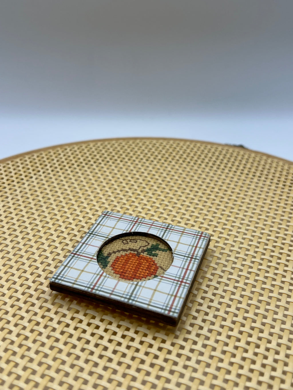 Photo Plaid - Needle Minder (cross stitch not included)