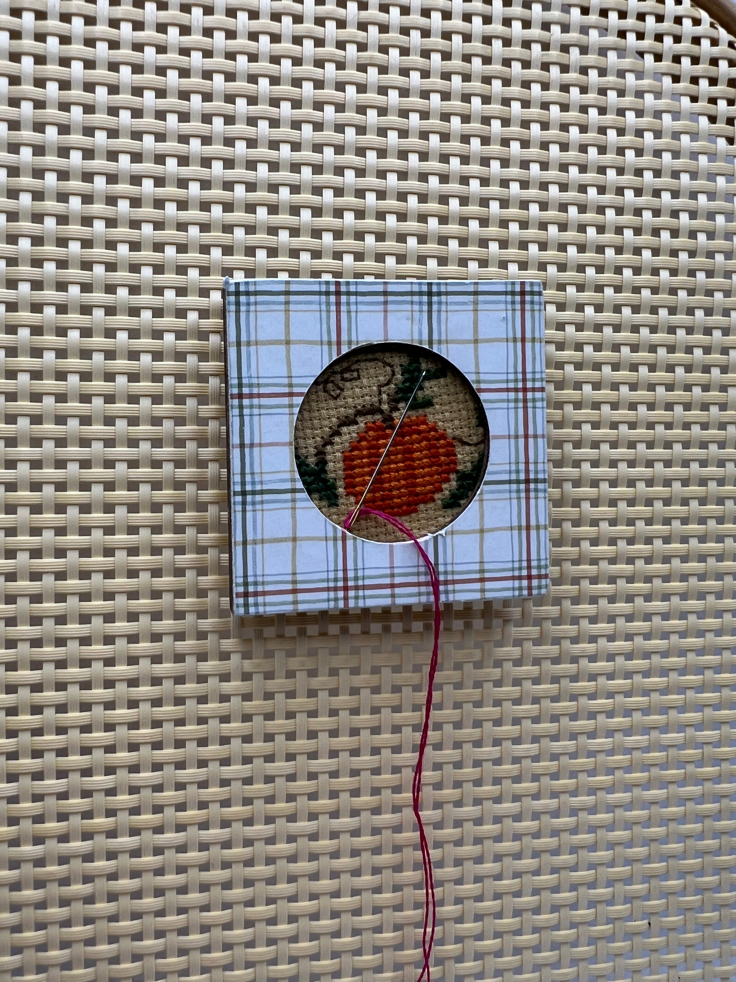Photo Plaid - Needle Minder (cross stitch not included)