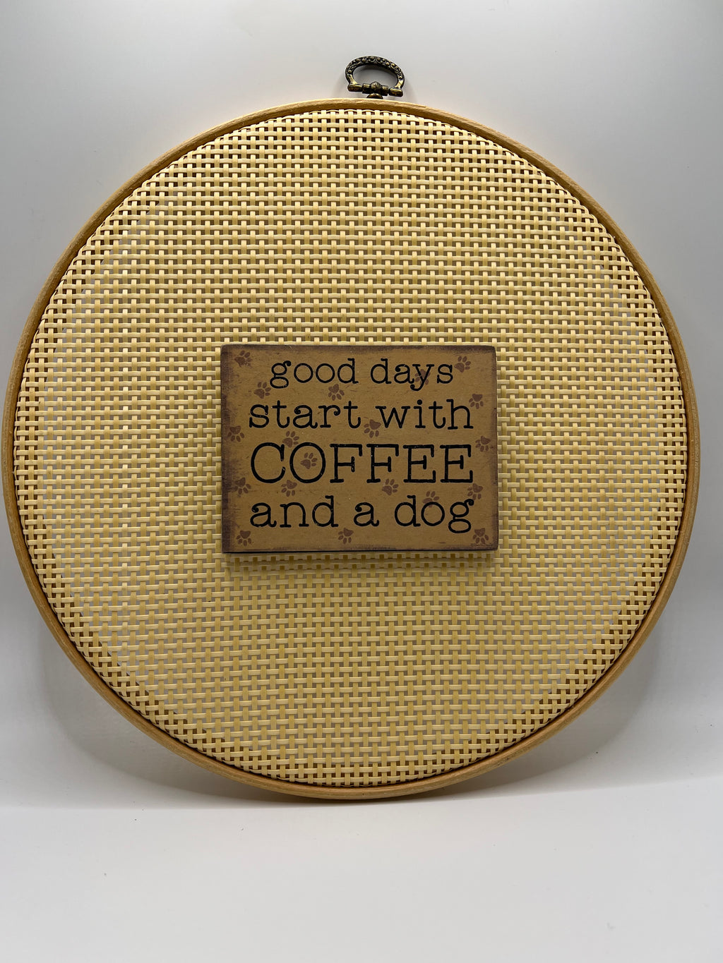 Scissor Minder - Good days start with coffee and a dog
