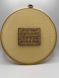 Scissor Minder - Good days start with coffee and a dog