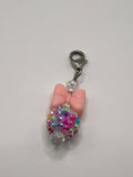 Peach Bow Zipper Pull
