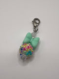 Mint Bow Zipper Pull