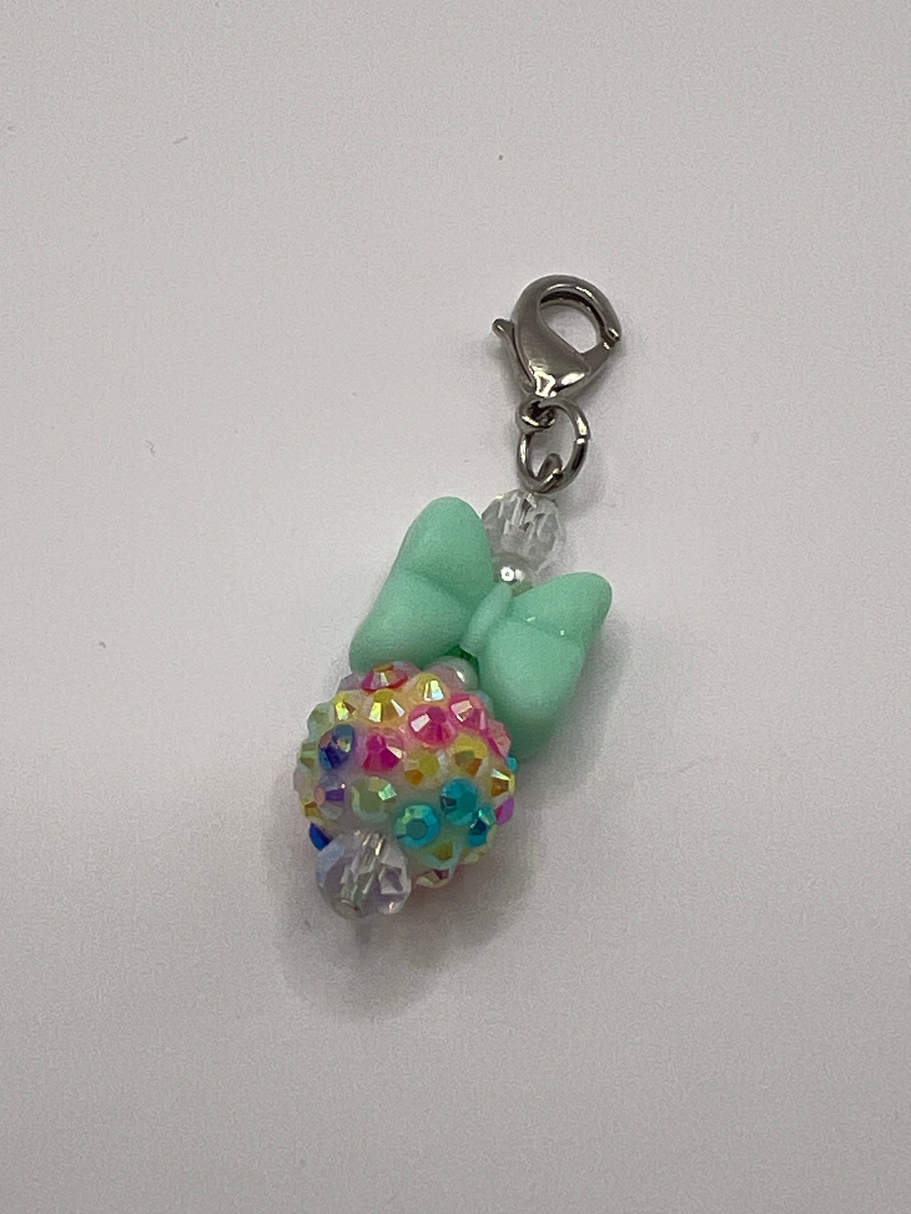 Mint Bow Zipper Pull