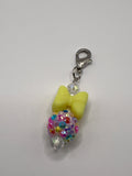 Yellow Bow Zipper Pull