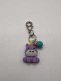 Purple Unicorn Zipper Pull