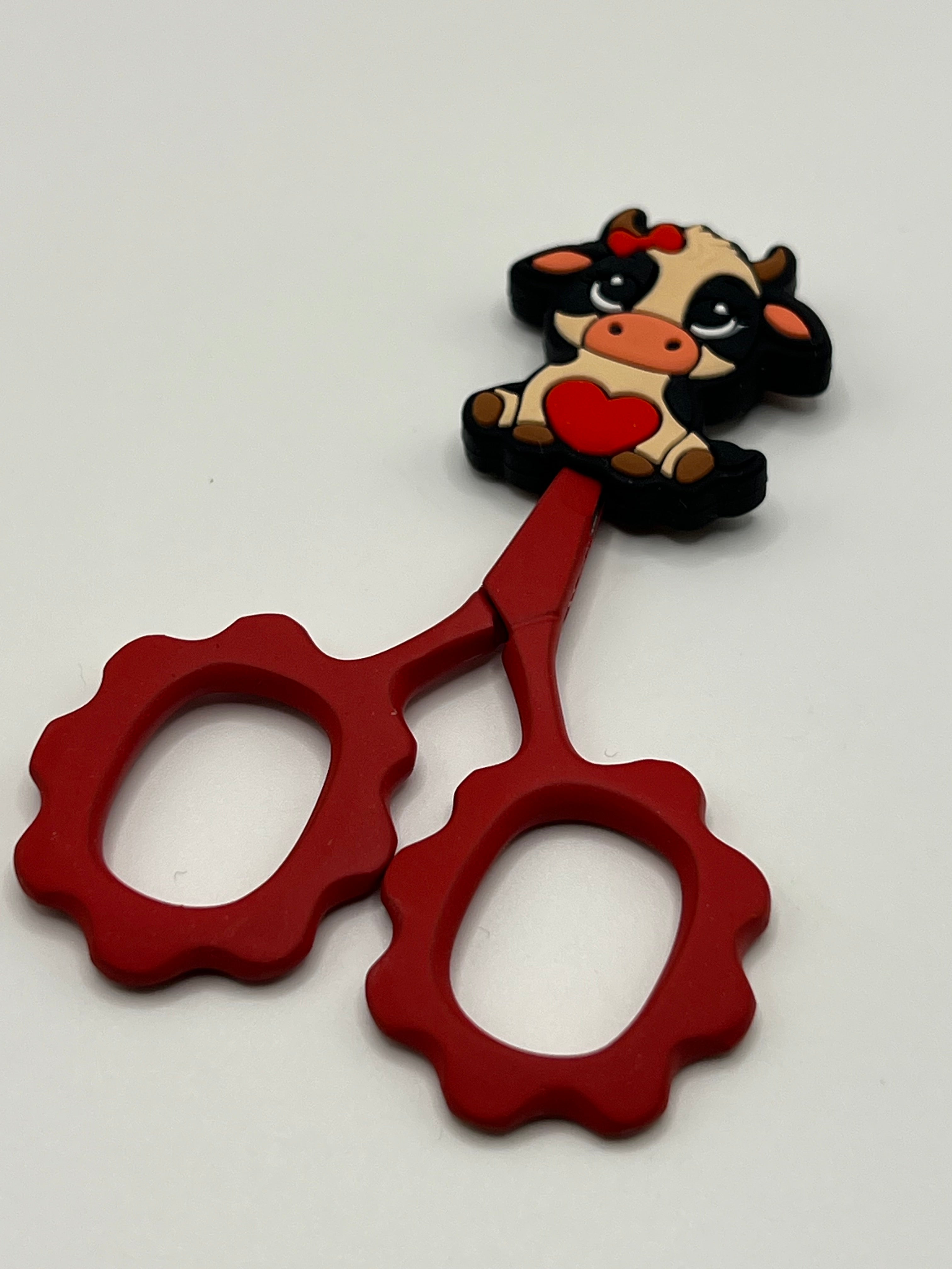 Cow with Red Heart - Scissor Tip Protector (scissors not included)