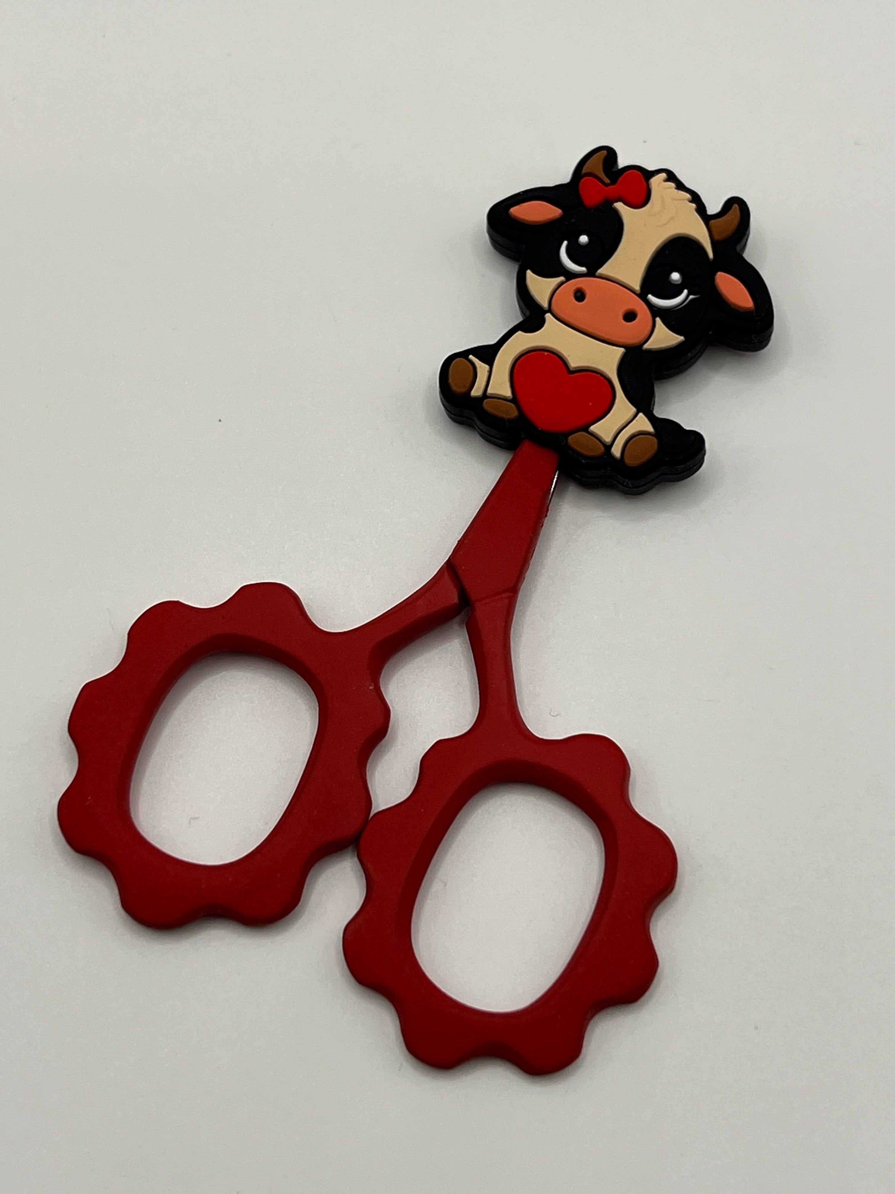 Cow with Red Heart - Scissor Tip Protector (scissors not included)