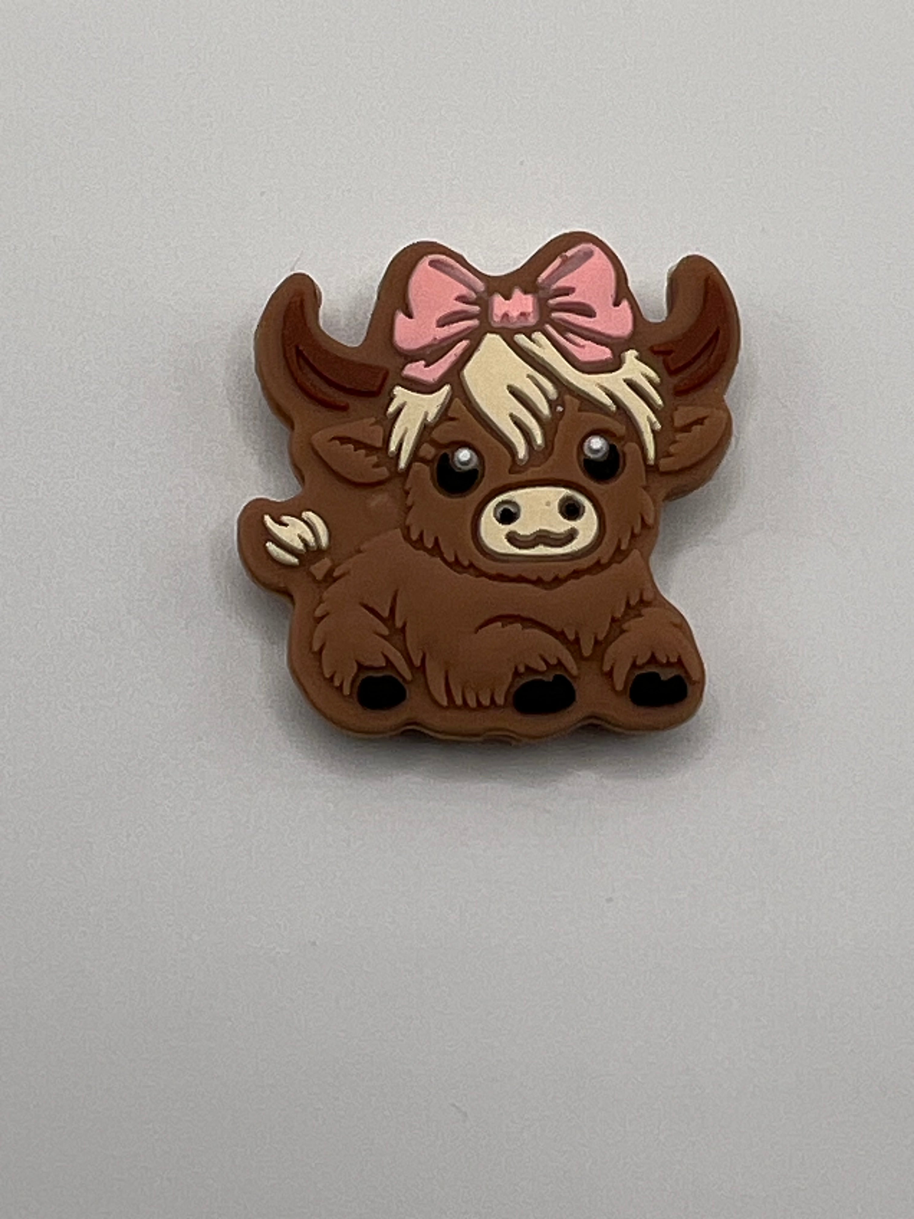 Highland Cow with Pink Bow - Scissor Tip Protector (scissors not included)