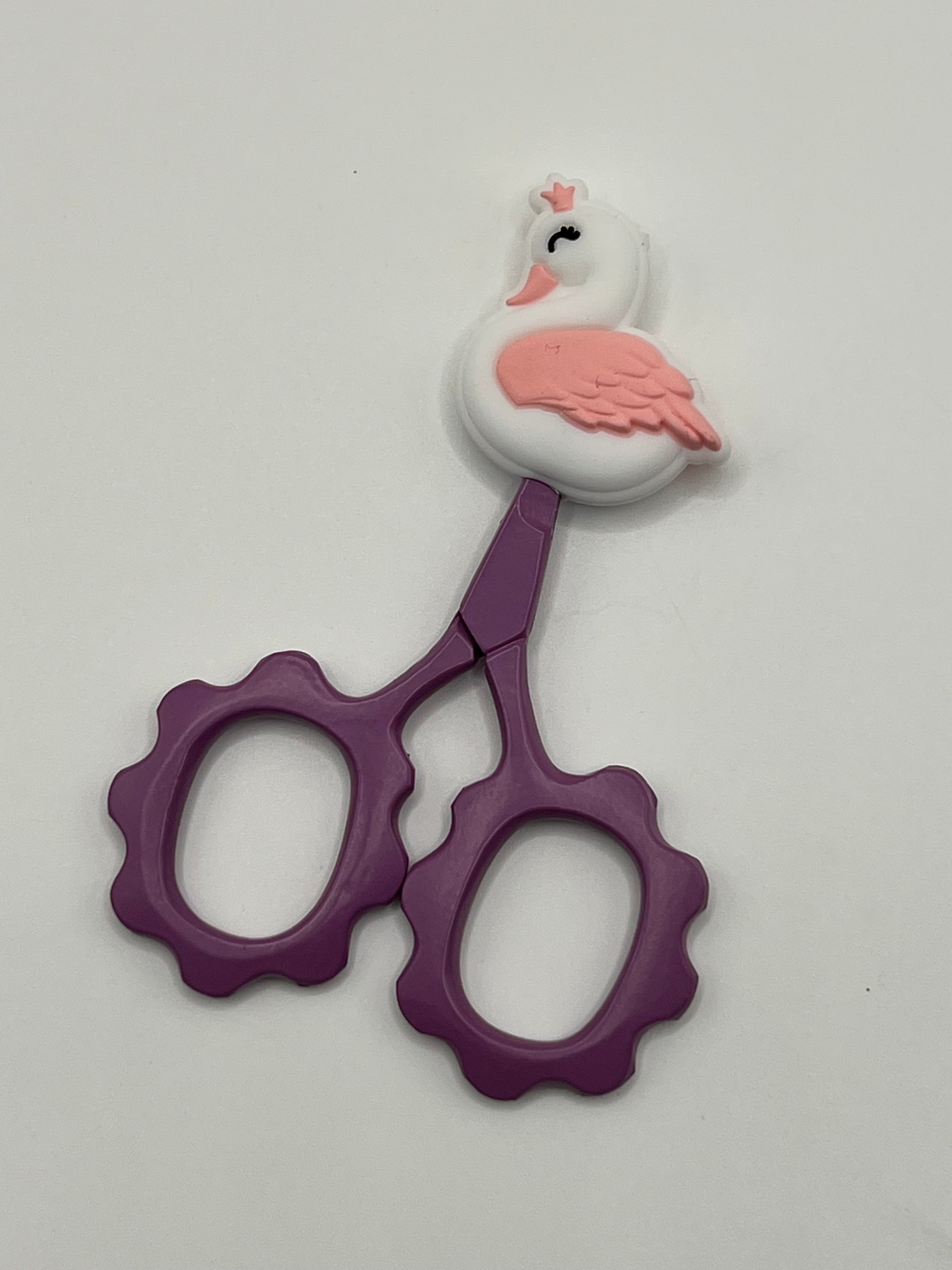 White Swan with Pinkn Crown - Scissor Tip Protector (scissors not included)