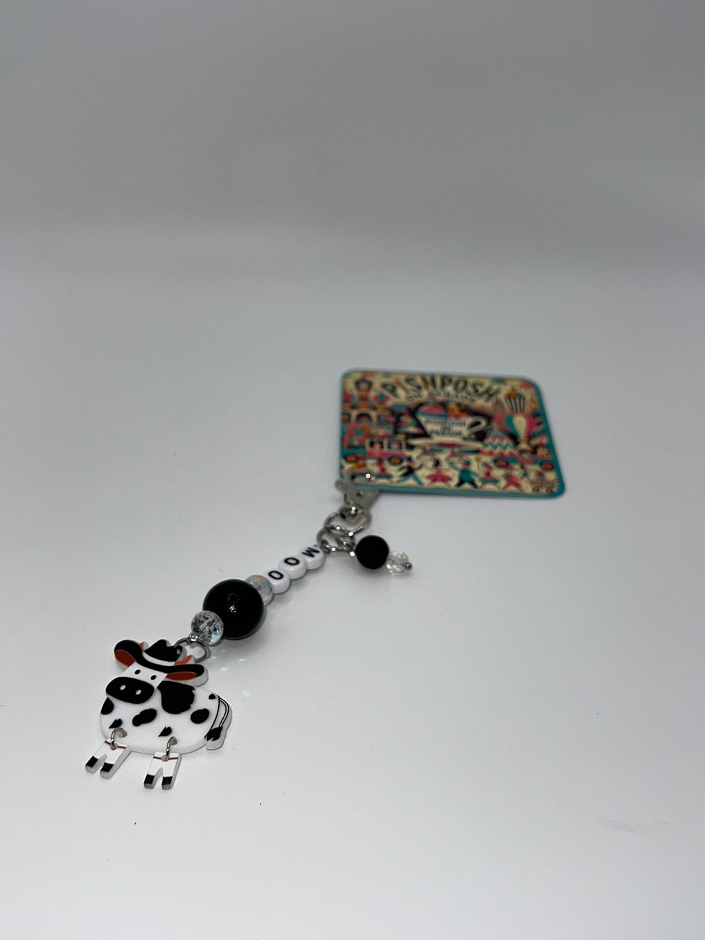 Cow with Hat and Moo - Scissor Charm/Zipper Bag Pull