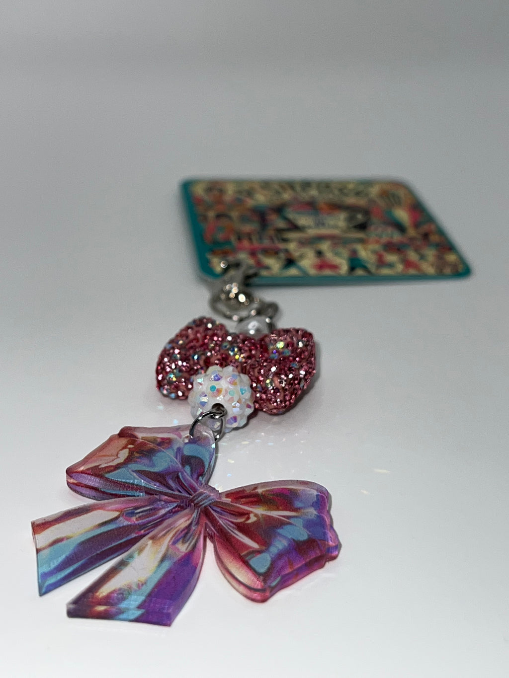 Pink Bows - Scissor Charm/Bag Zipper Pull