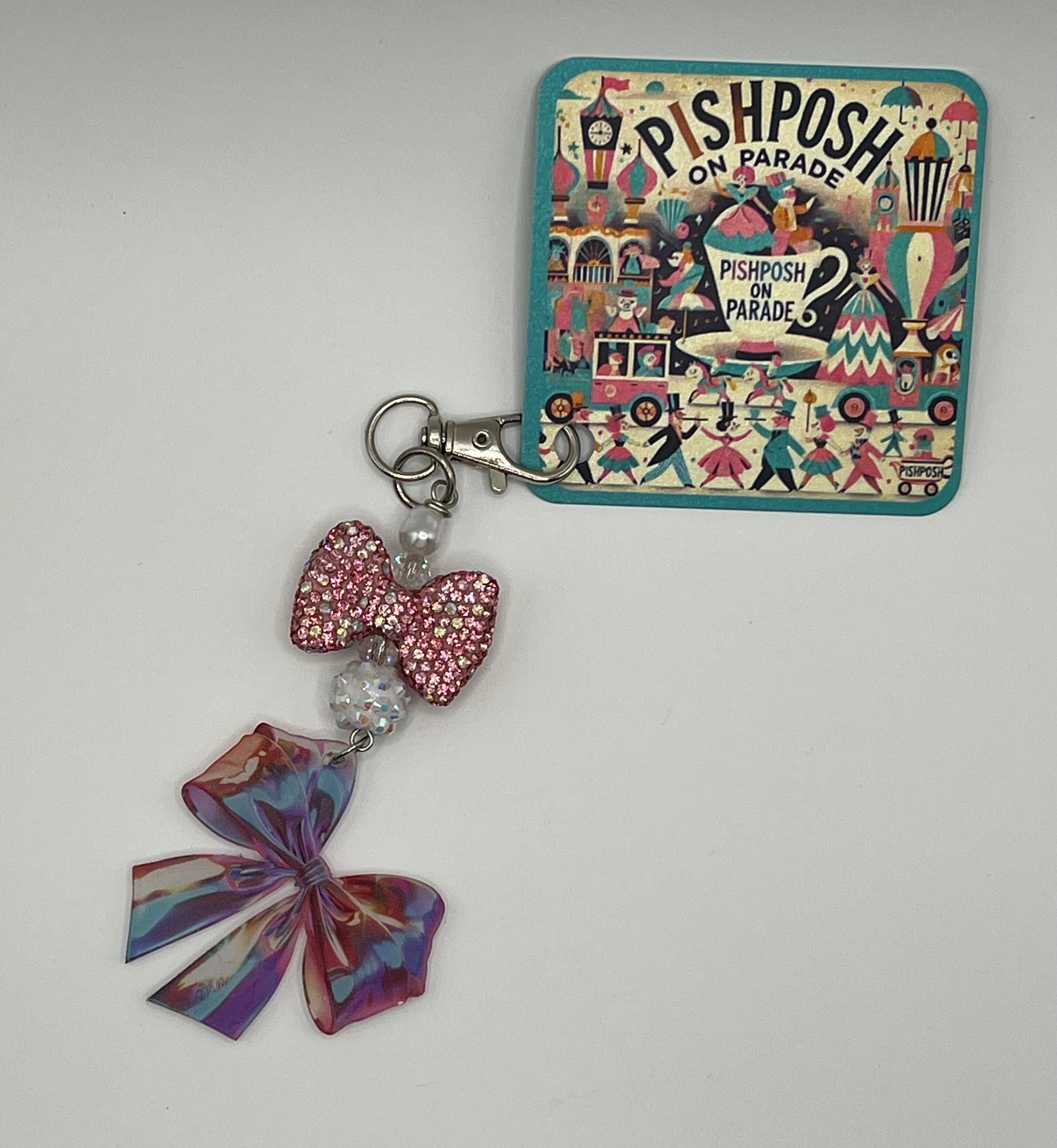 Pink Bows - Scissor Charm/Bag Zipper Pull