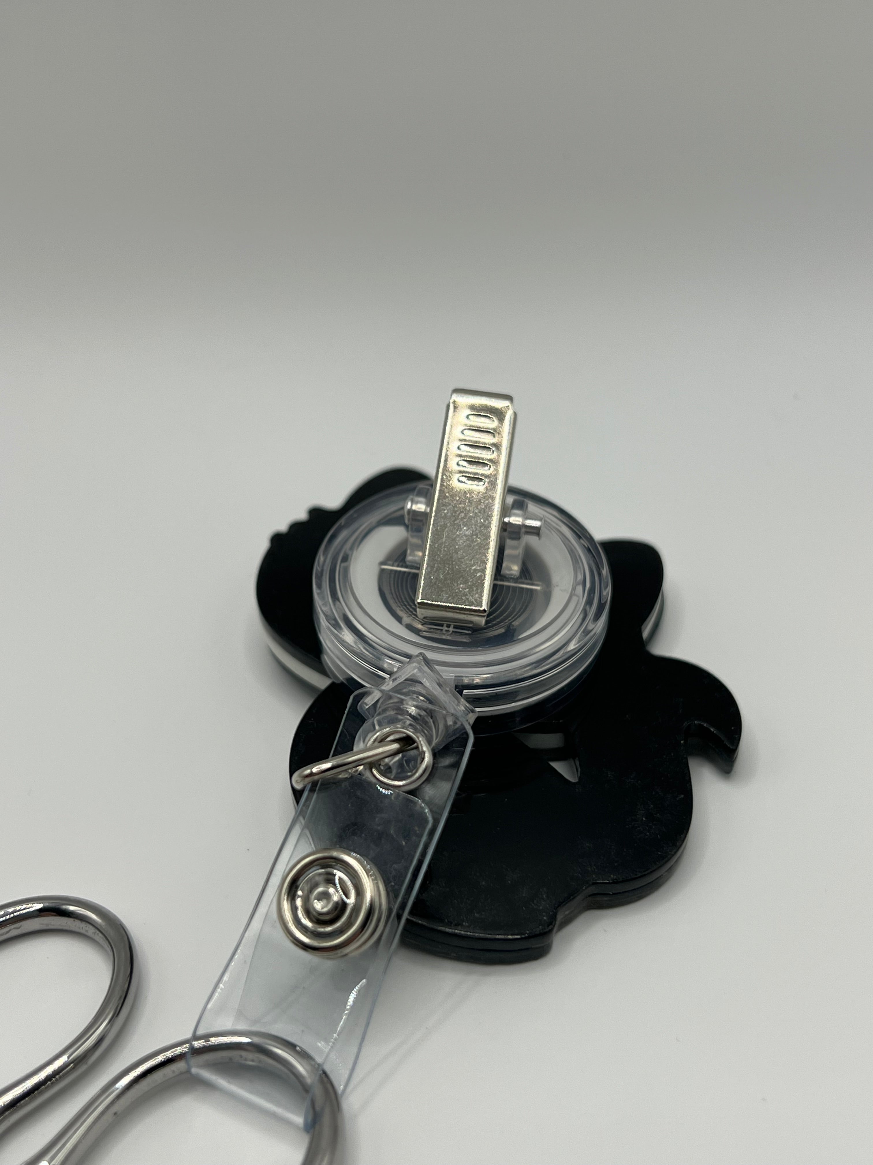 Rhinestone Turtle - Scissor Badge Reel