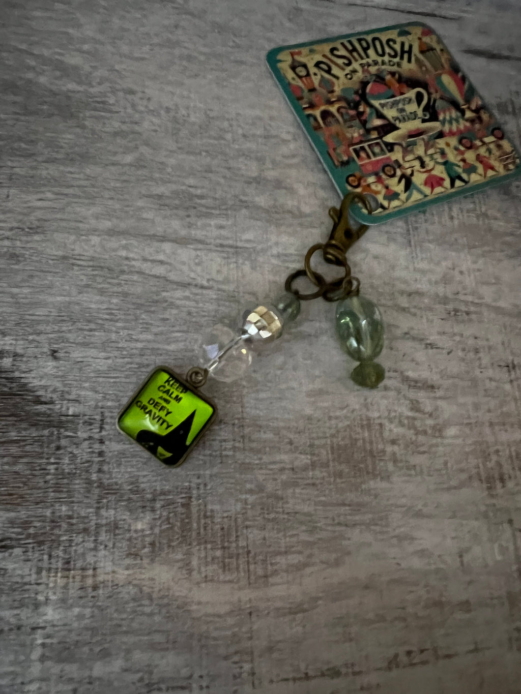 Keep Calm and Defy Gravity - Scissor Charm/Zipper Bag Pull