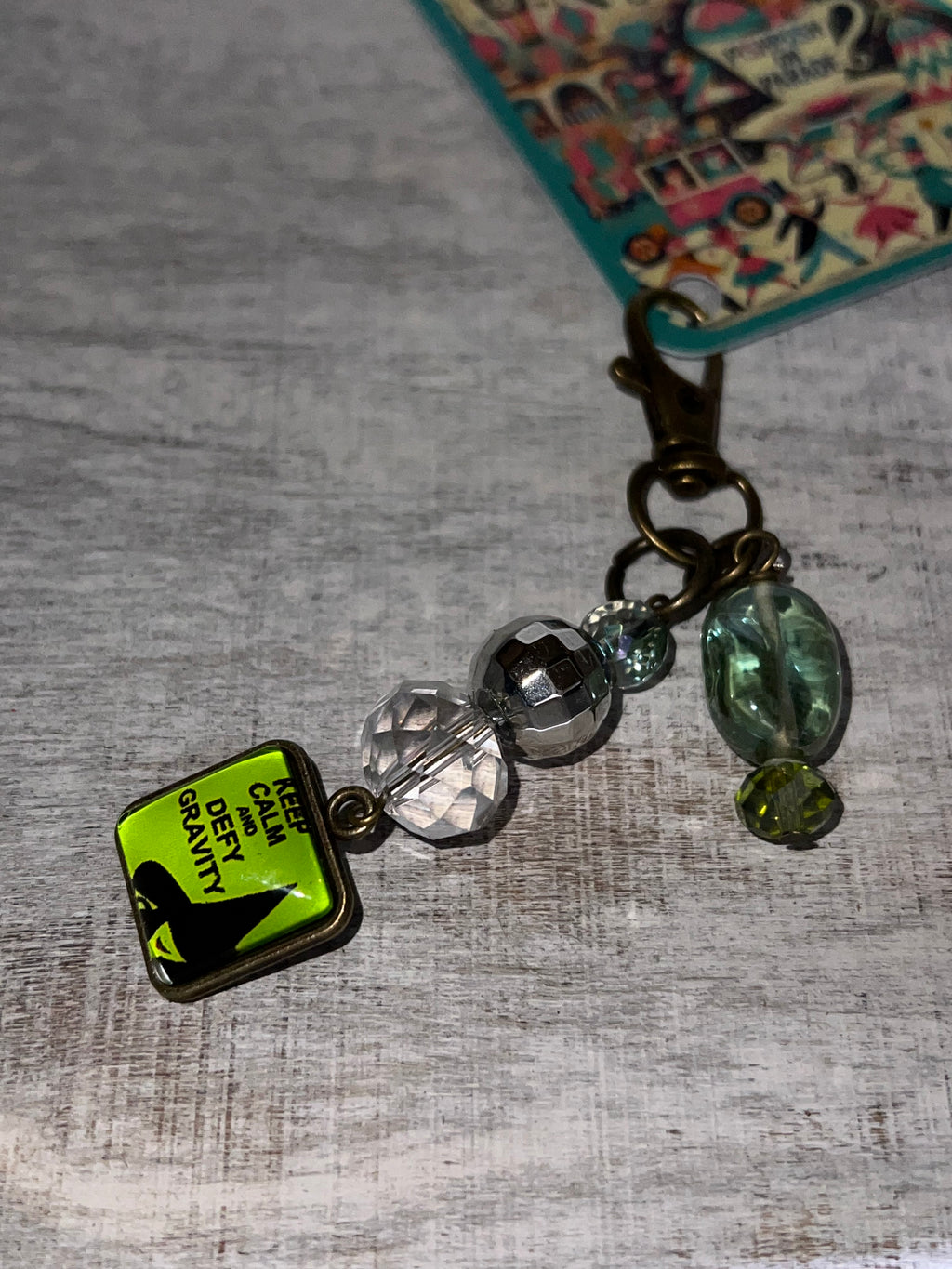 Keep Calm and Defy Gravity - Scissor Charm/Zipper Bag Pull