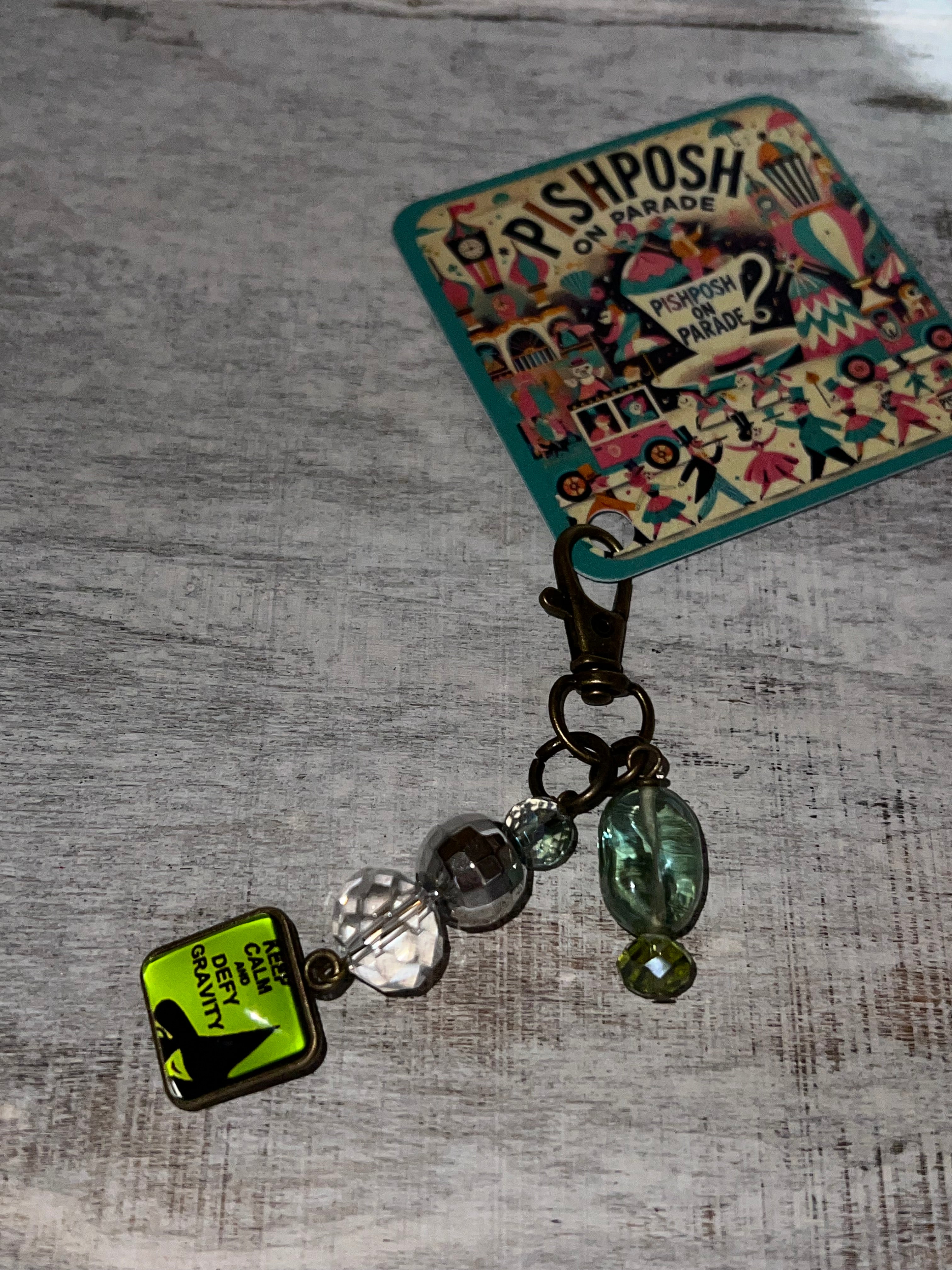 Keep Calm and Defy Gravity - Scissor Charm/Zipper Bag Pull