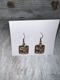 Colorful Rooster Earrings with Crystal