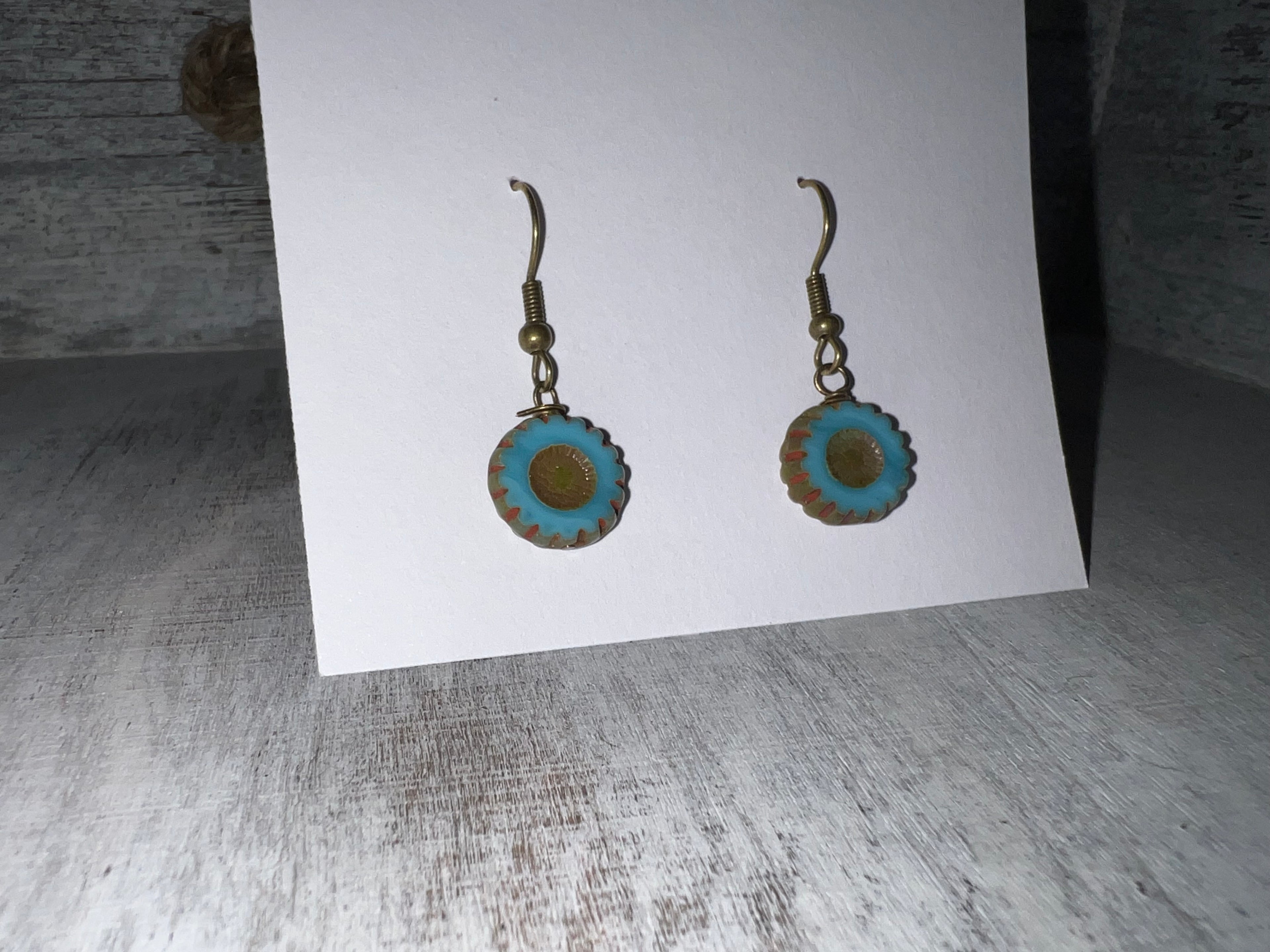 Blue Daisy Earrings