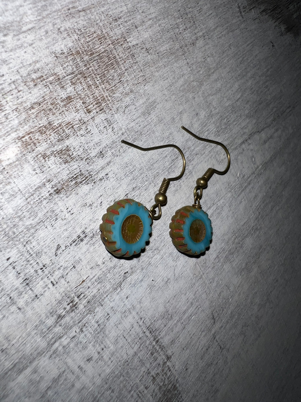 Blue Daisy Earrings