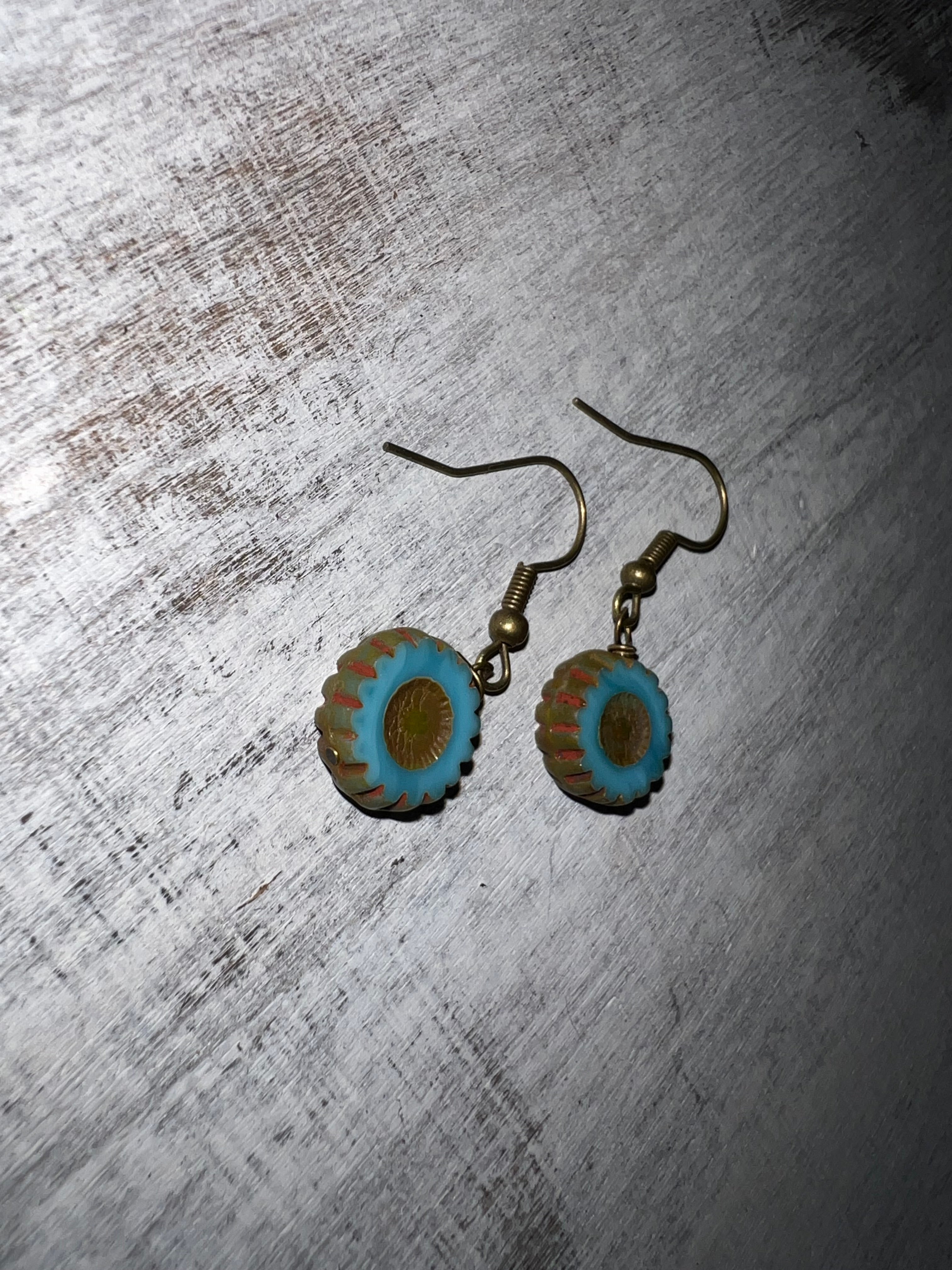 Blue Daisy Earrings