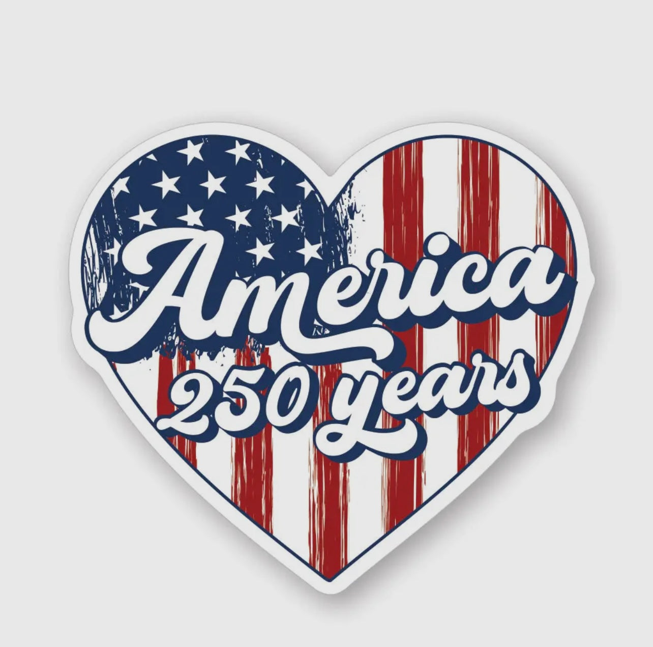 America 250 years Heart - Sticker