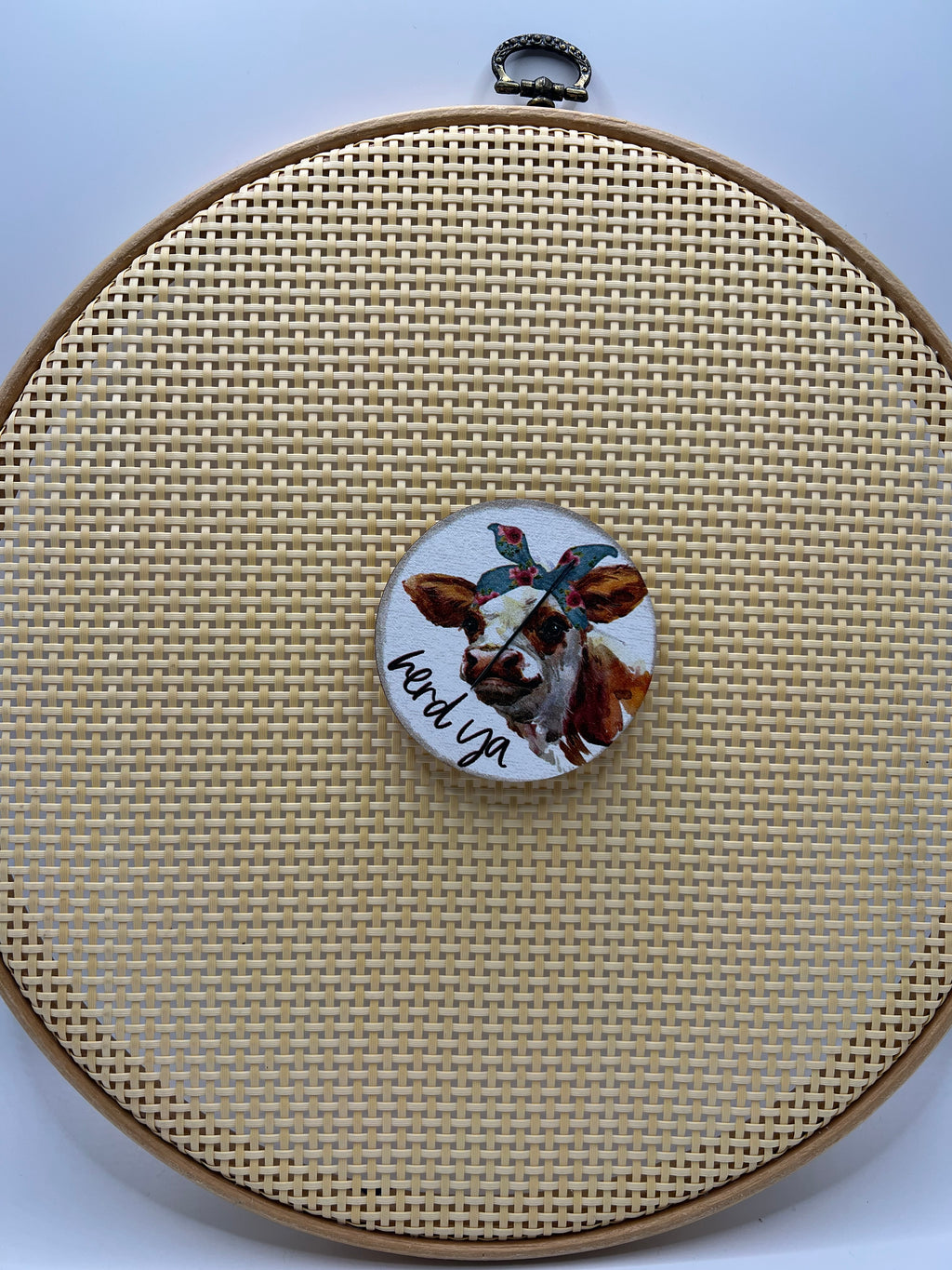Cow with Blue Bow - Needle MInder