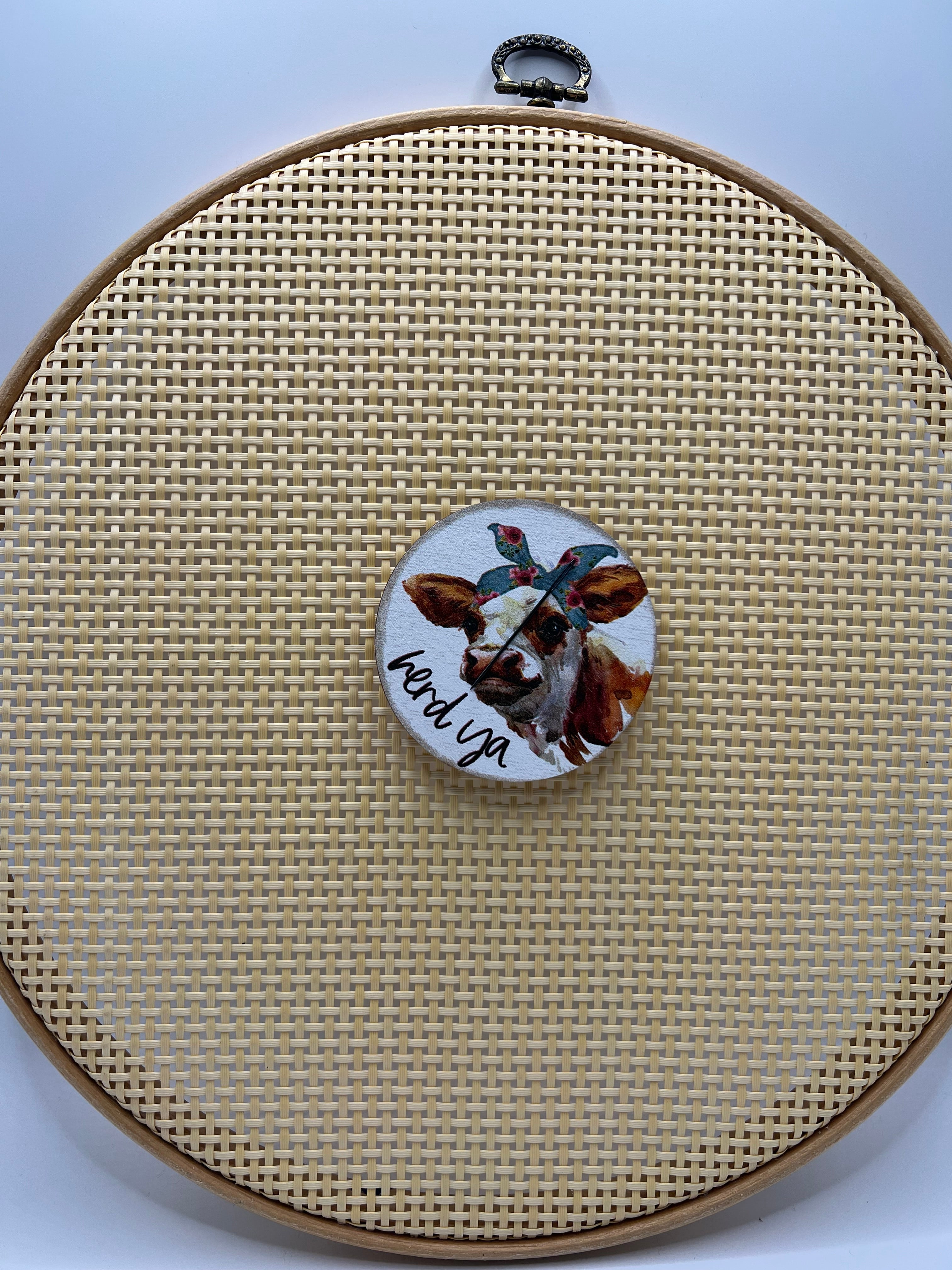 Cow with Blue Bow - Needle MInder