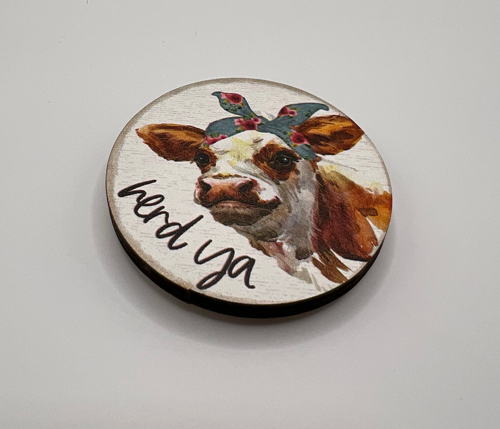 Cow with Blue Bow - Needle MInder