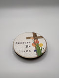 Because He Lives with Cross - Needle Minder