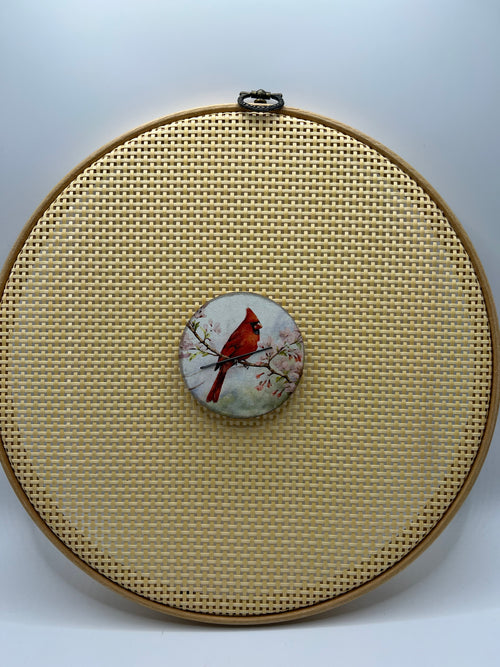 Cardinal on Cherry Blossom - Needle Minder