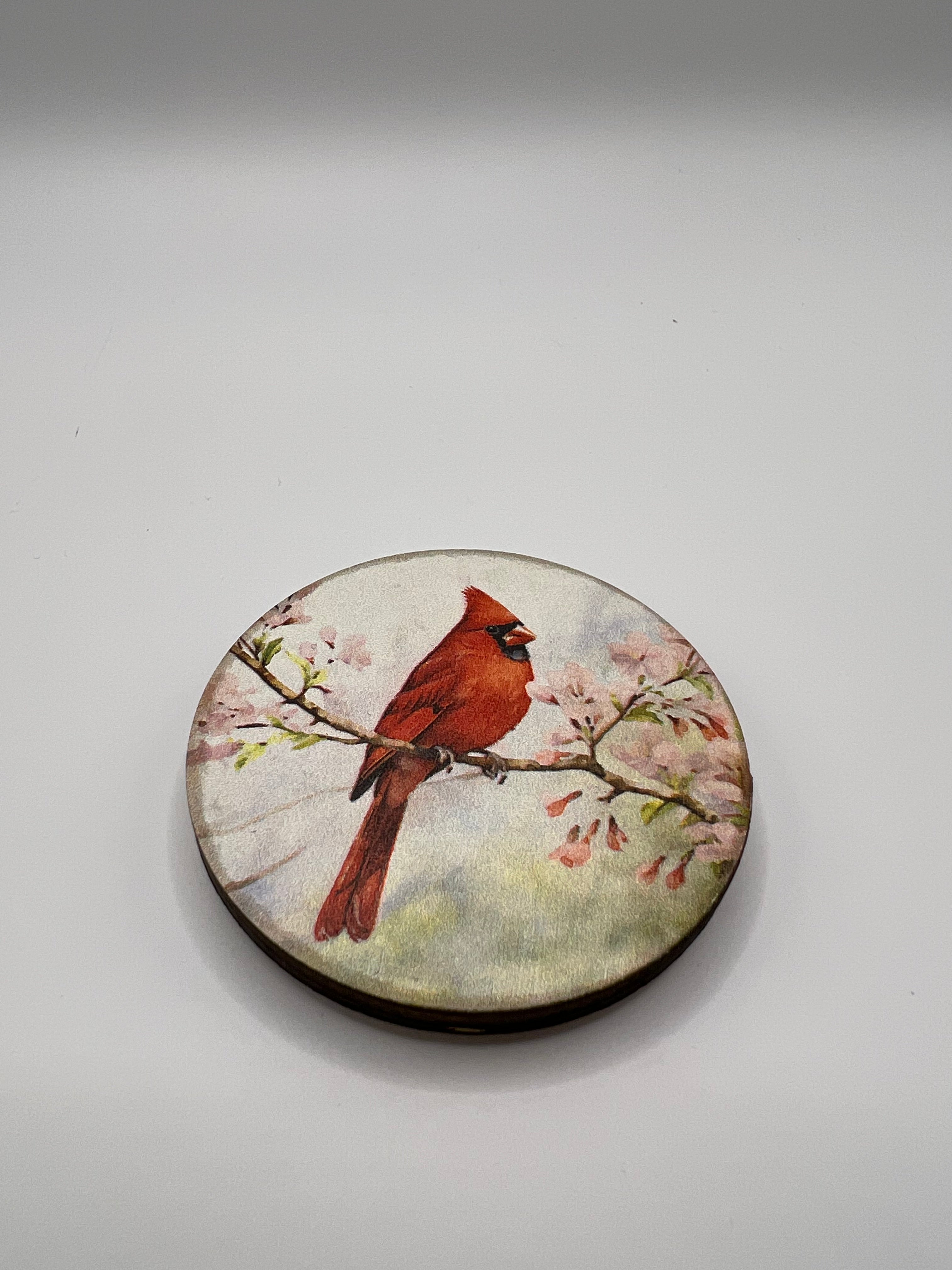Cardinal on Cherry Blossom - Needle Minder