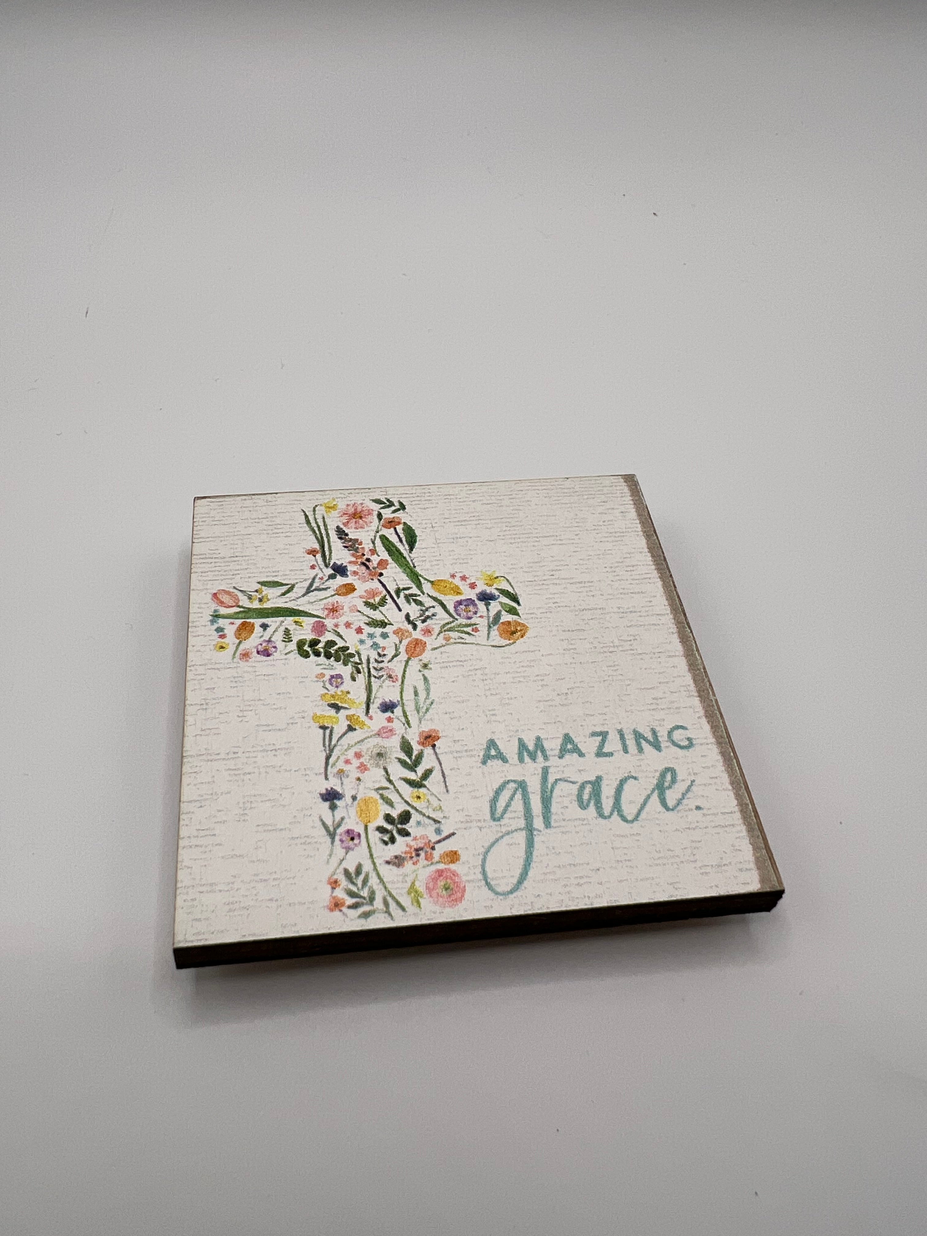 Amazing Grace Floral Cross - Needle Minder