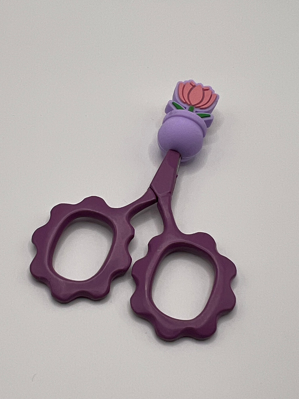 Pink Tulip in Purple Pot - Scissor Tip Protector (scissors not included)