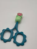 Pink Tulip in Mint Pot - Scissor Tip Protector (scissors not included)