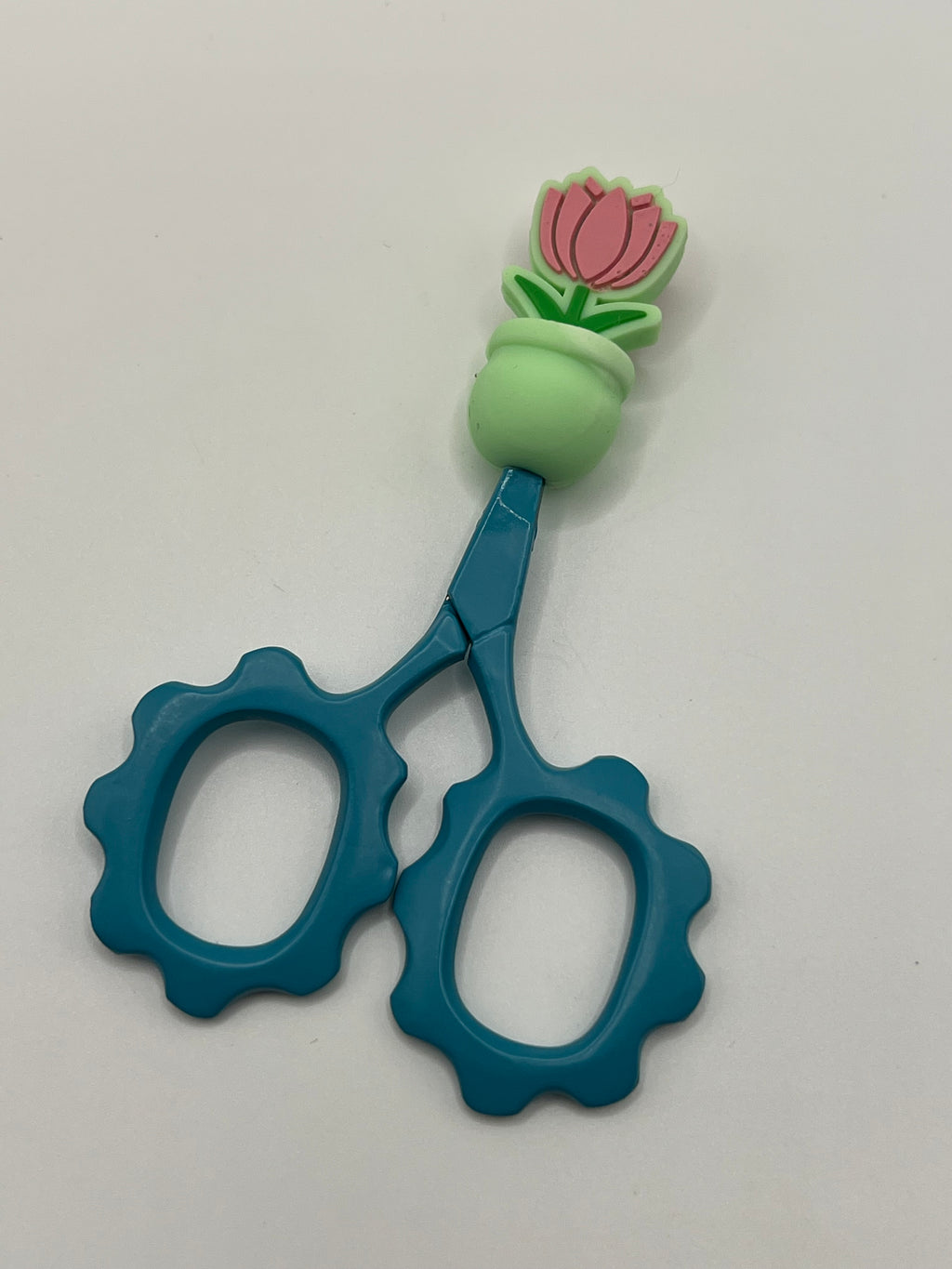 Pink Tulip in Mint Pot - Scissor Tip Protector (scissors not included)