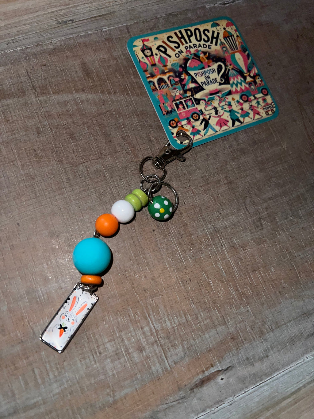 Bunny with Carrot - Scissor Charm/Zipper Bag Pull