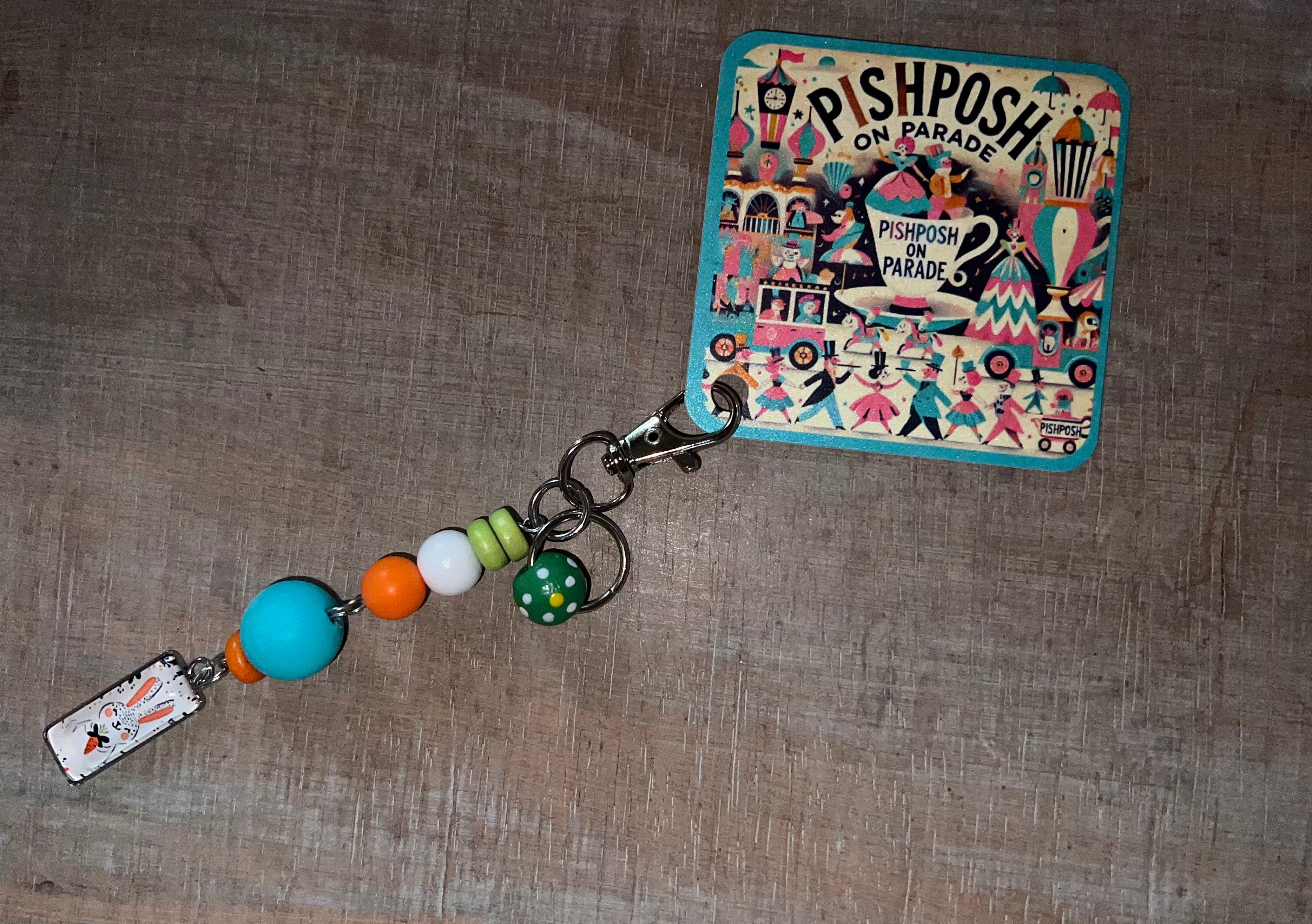Bunny with Carrot - Scissor Charm/Zipper Bag Pull