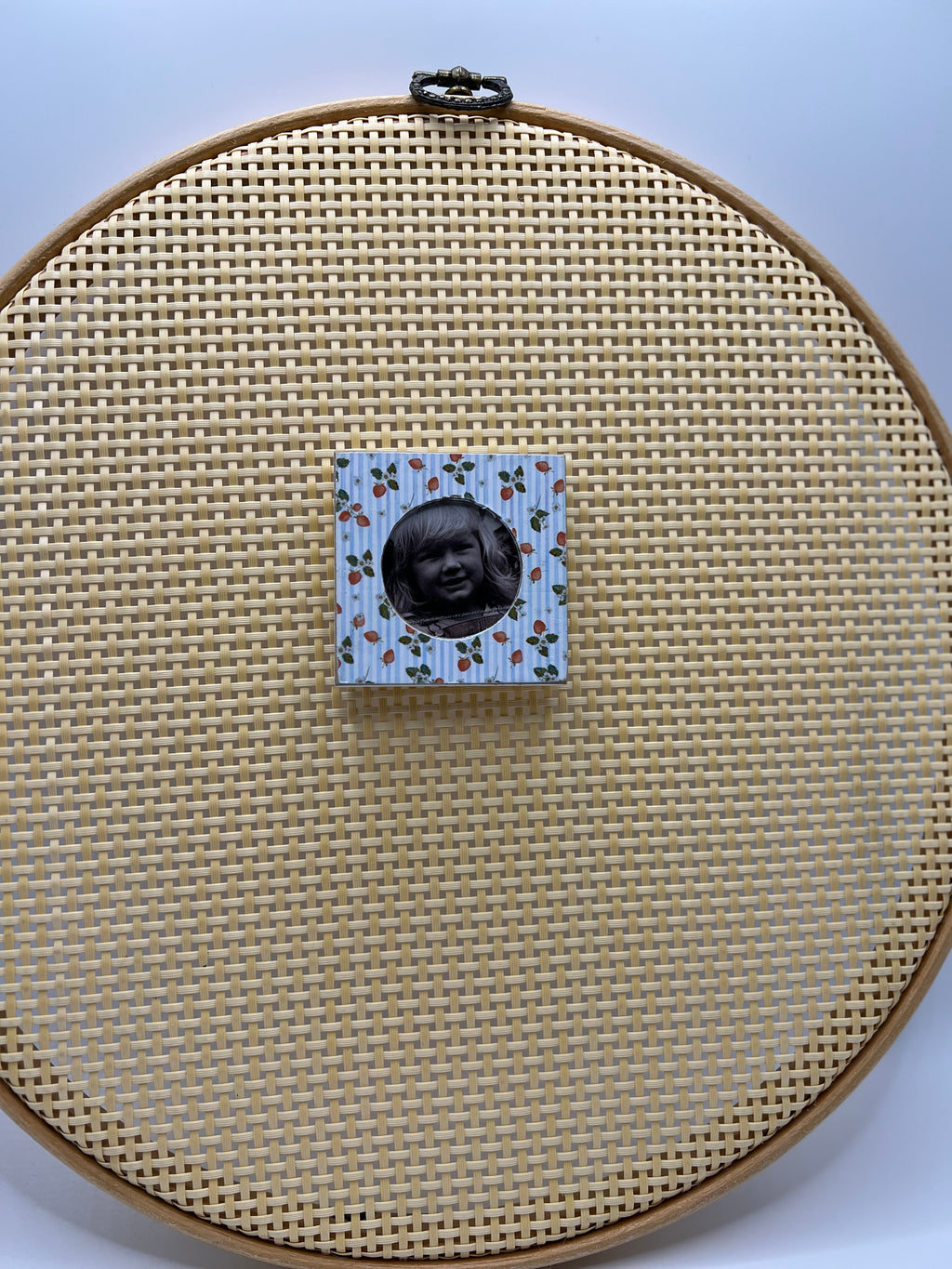 Strawberry Photo Needle Minder (cross stitch not included)