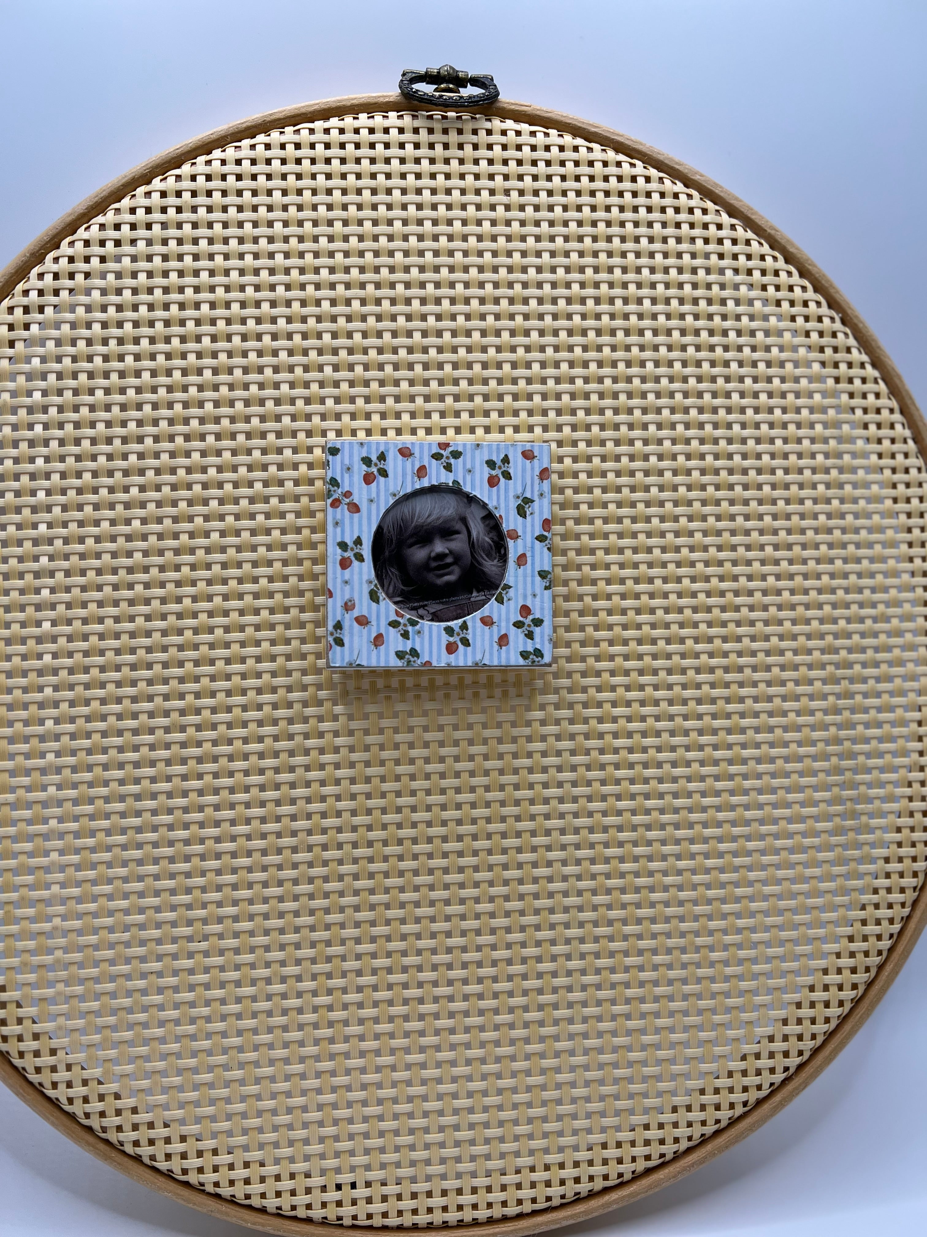 Strawberry Photo Needle Minder (cross stitch not included)