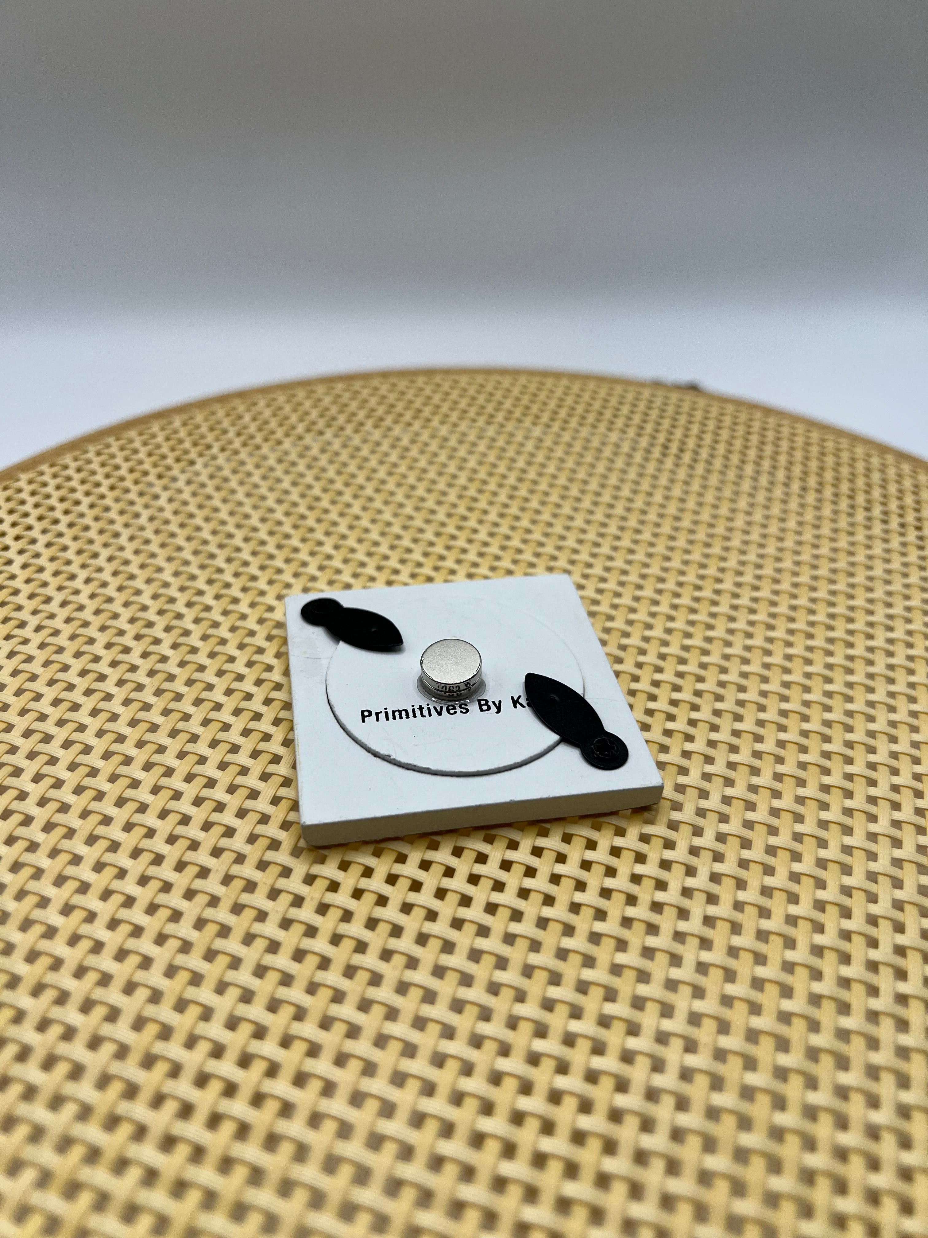 Yellow Gingham Needle Minder ( cross stitch not included)