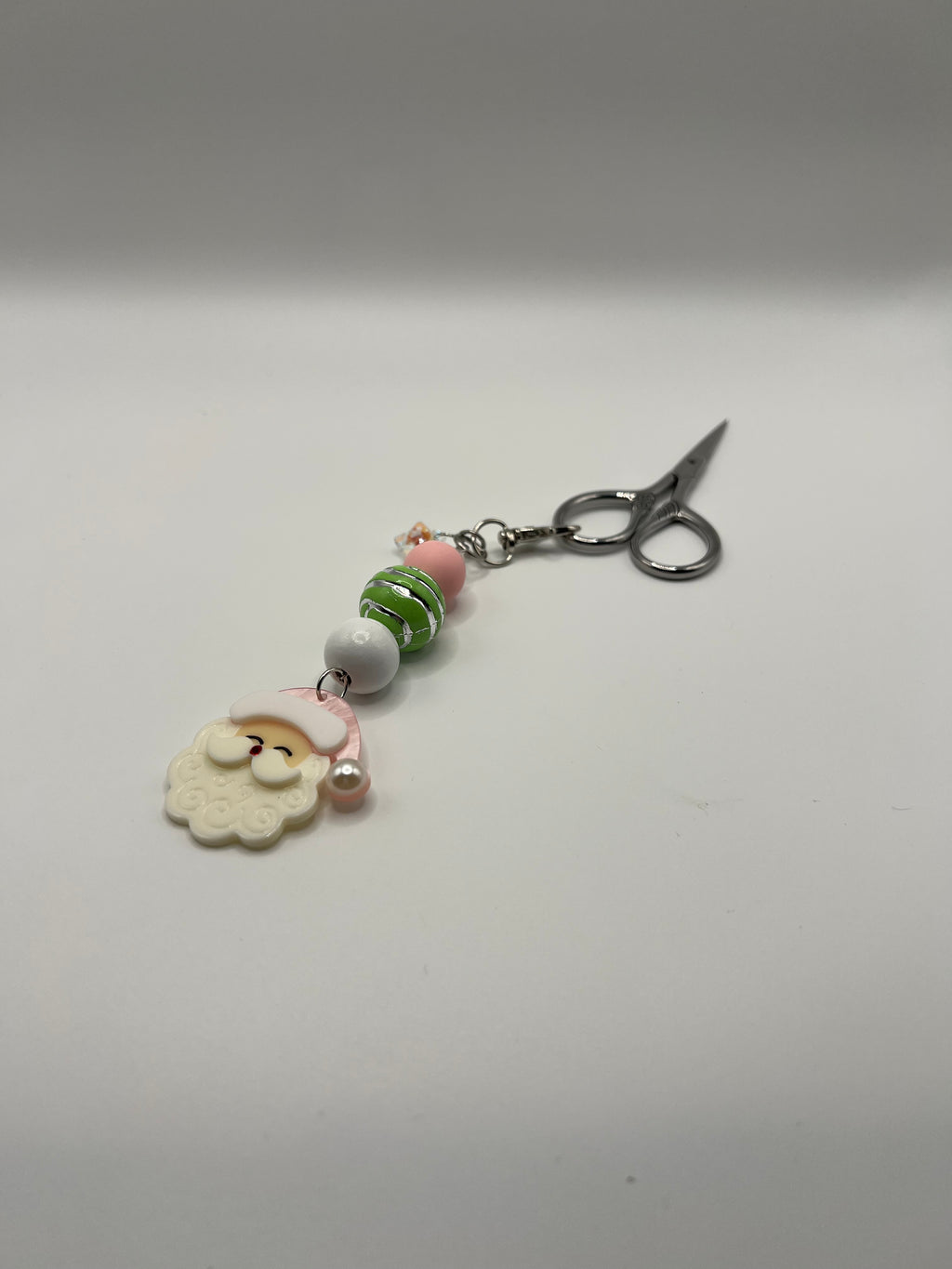 Pink Hat Santa with AB Star - Charm / Bag Zipper Pull