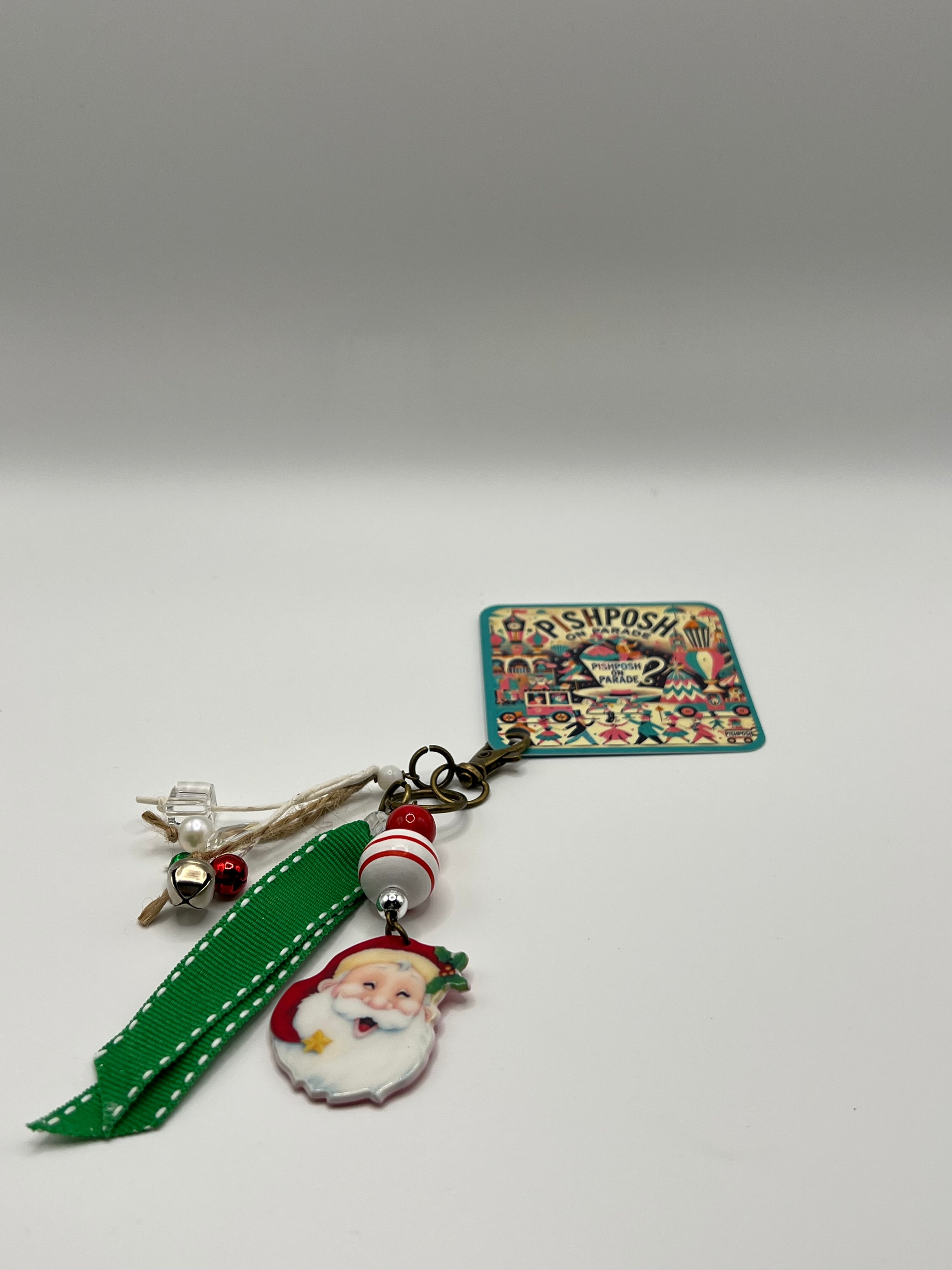 Classic Santa with Jingle Bells - Charm / Bag Zipper Pull