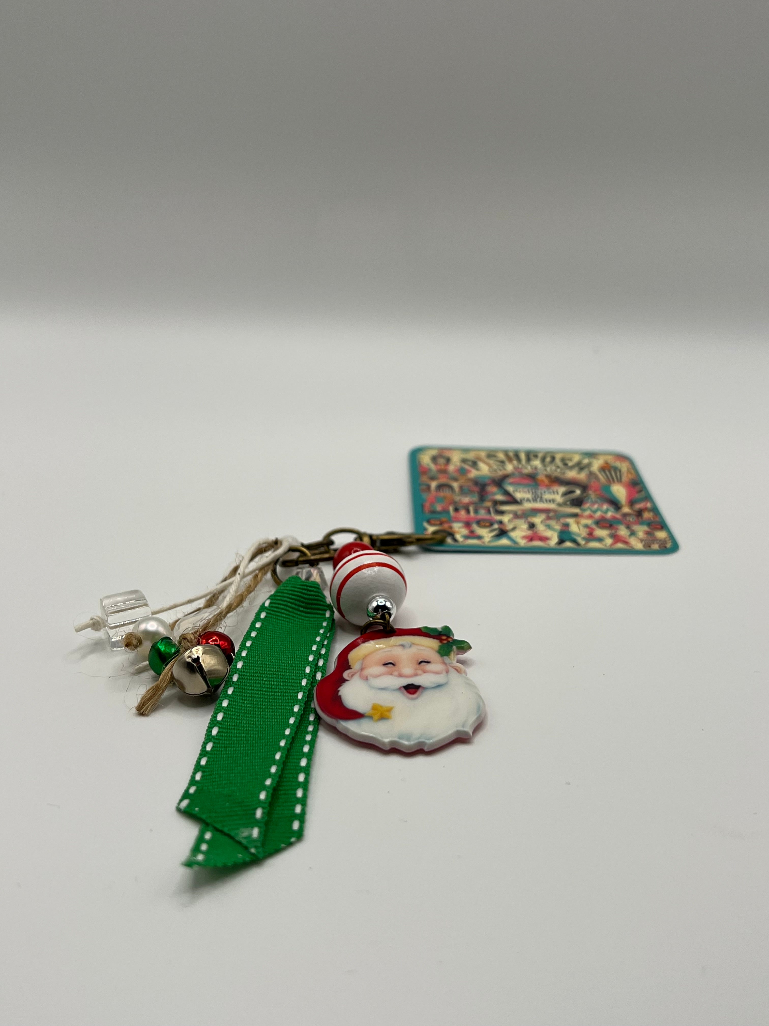 Classic Santa with Jingle Bells - Charm / Bag Zipper Pull