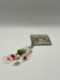 Happy Santa with Polka Dot Bead - Charm / Bag Zipper Pull